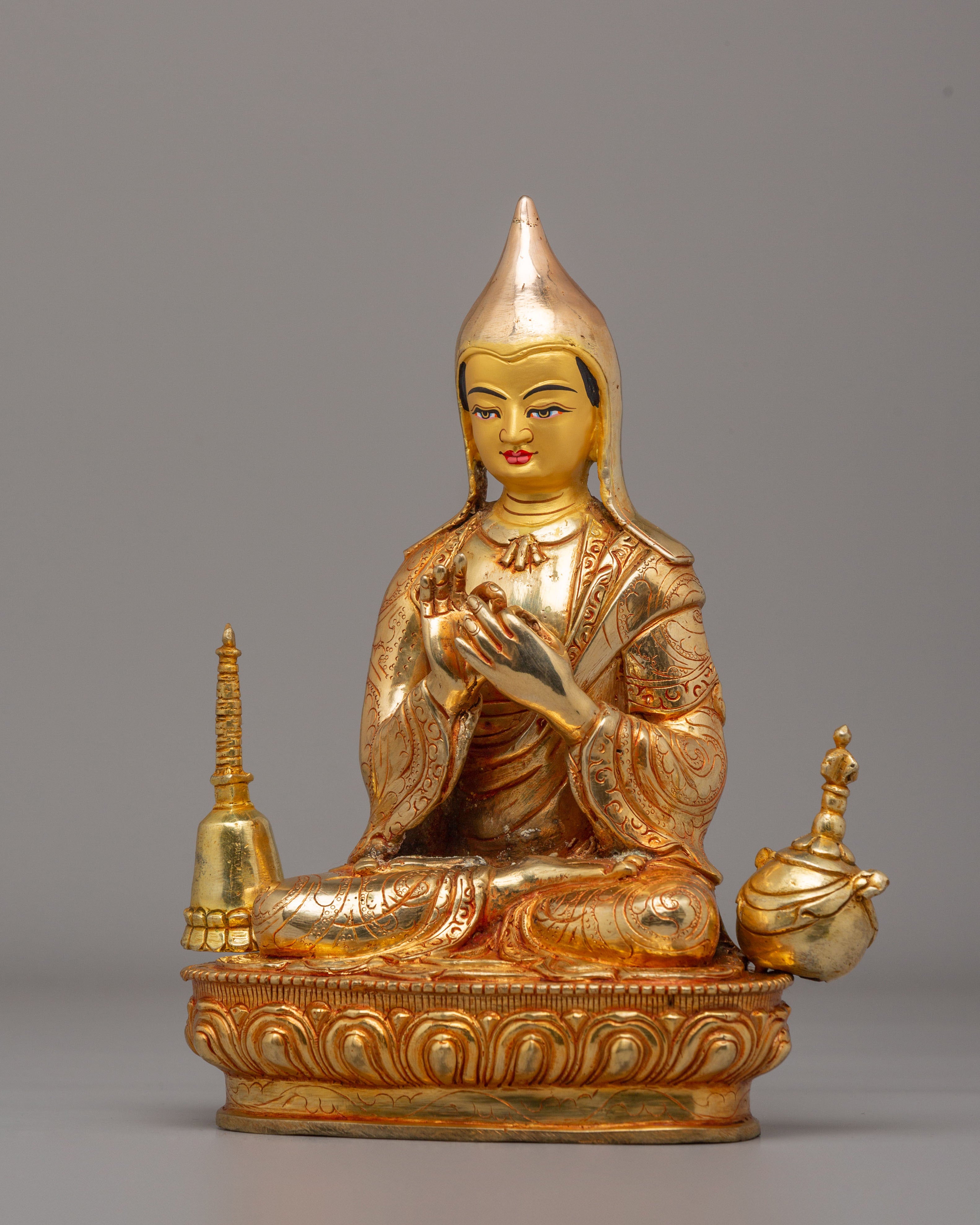 Buddhist Guru Atisha Sculpture | Tibetan Buddhist Master Statue
