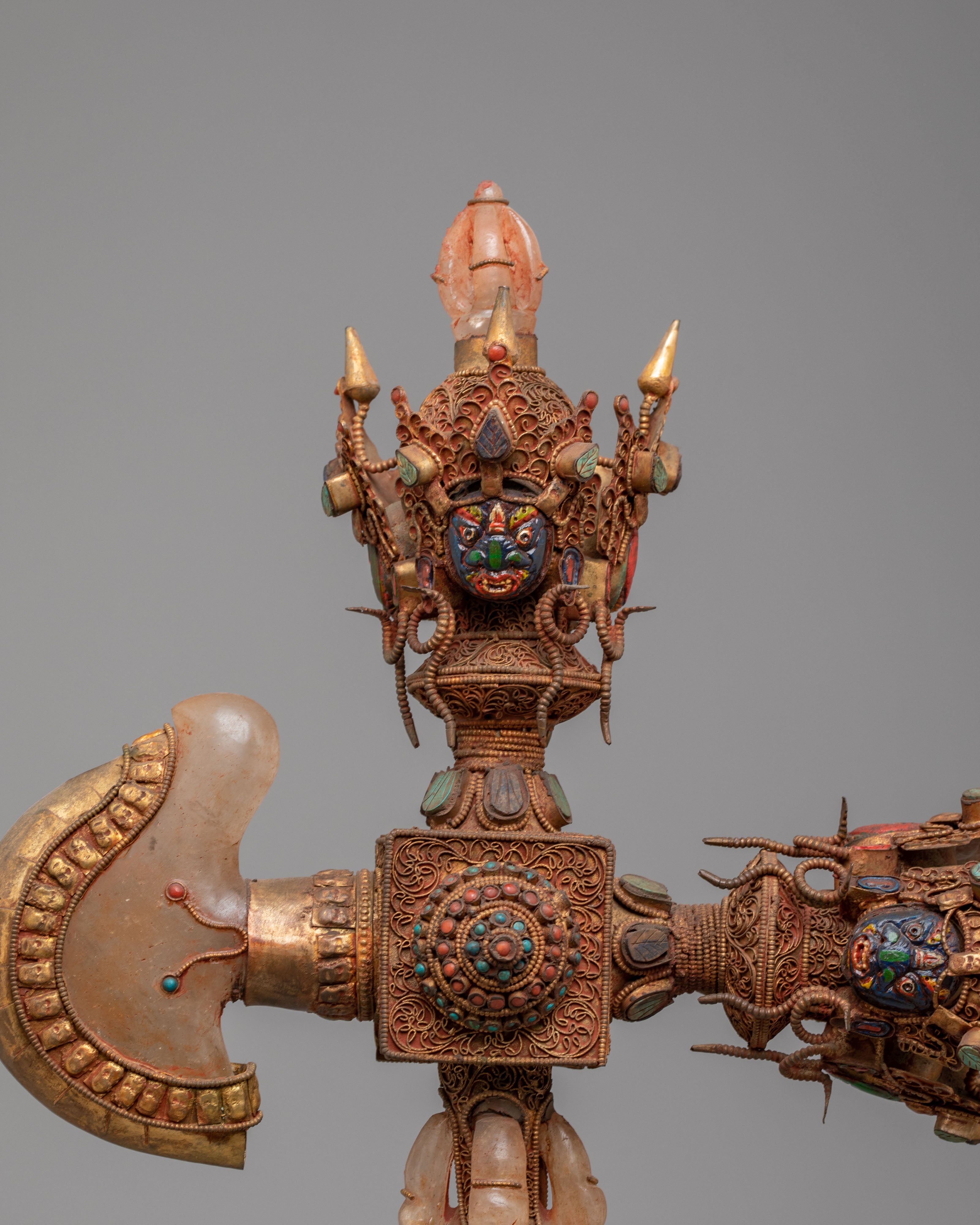 Ceremonial Ritual Kartika Knife | Ritual Curved Blade for Sacred Ceremonial Use