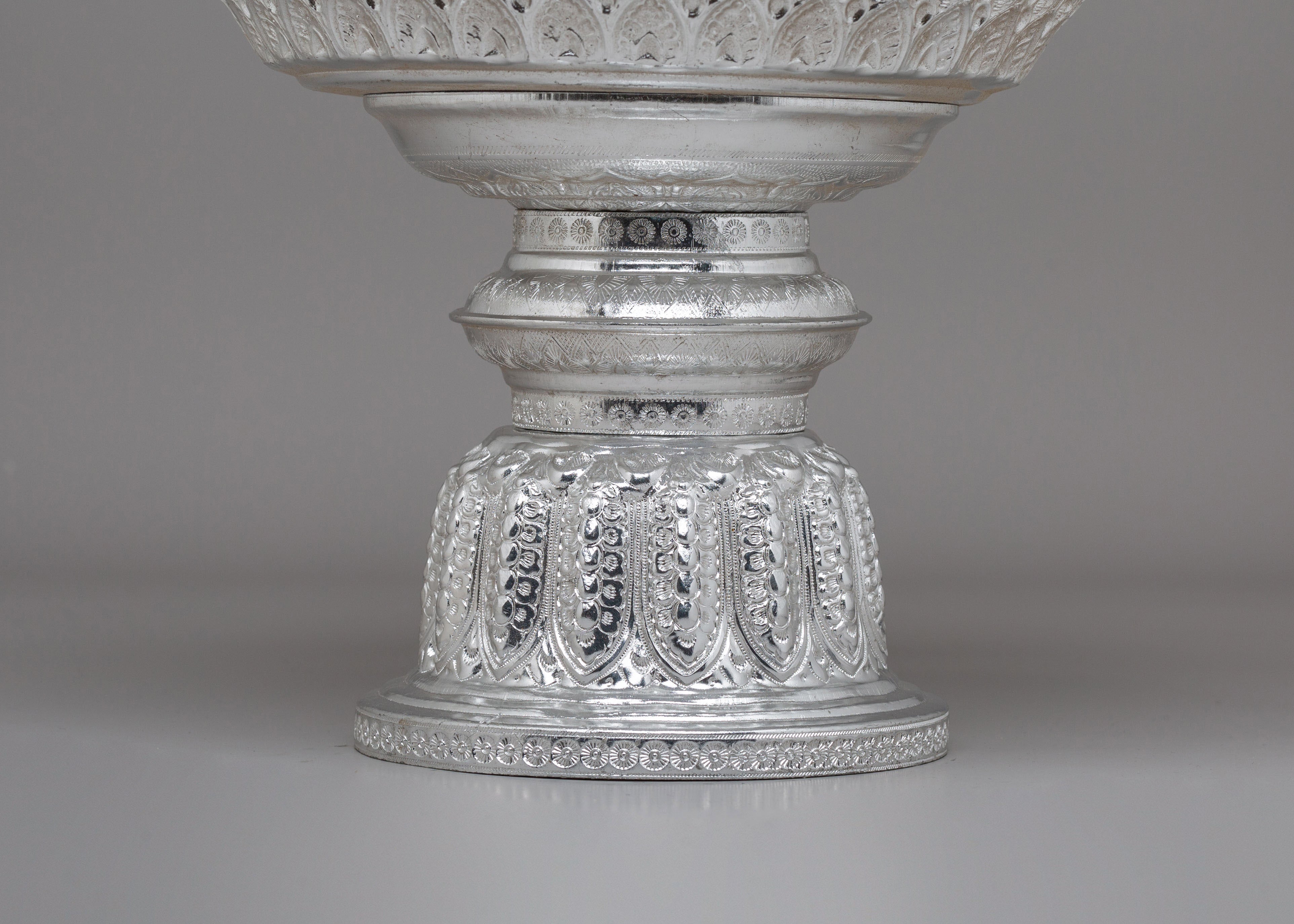 Silver Ritual Tika Thali | Traditional Altar Plate for Meditation