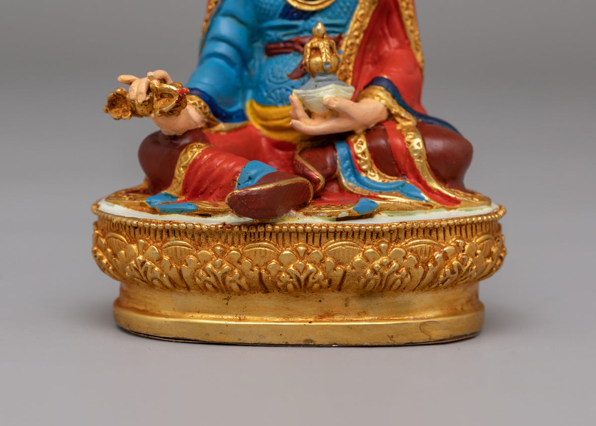 Handmade Guru Rinpoche Divine Statue | Tibetan Buddhism Artwork
