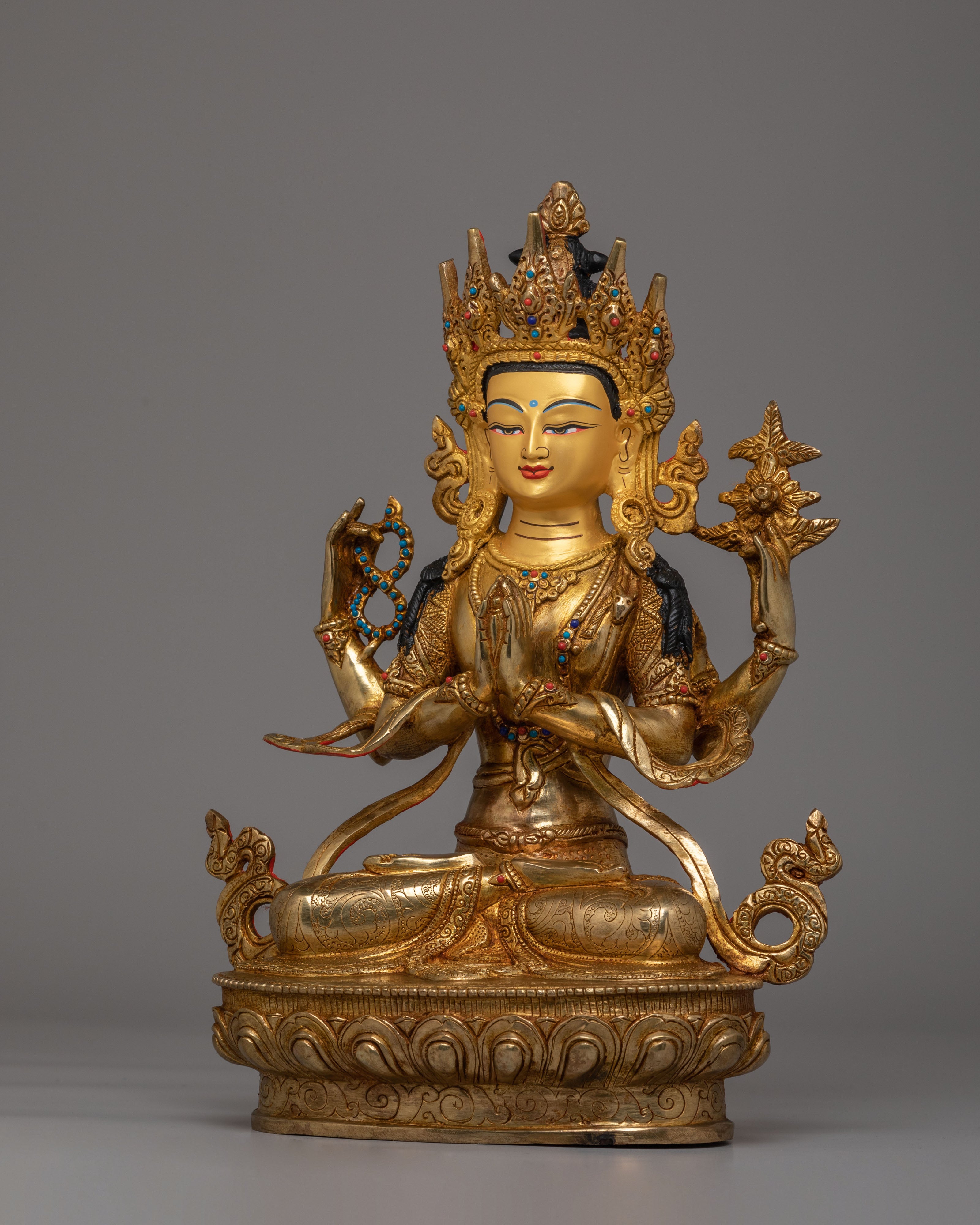 Handcrafted Avalokiteshvara Sculpture | Bodhisattva of Compassion
