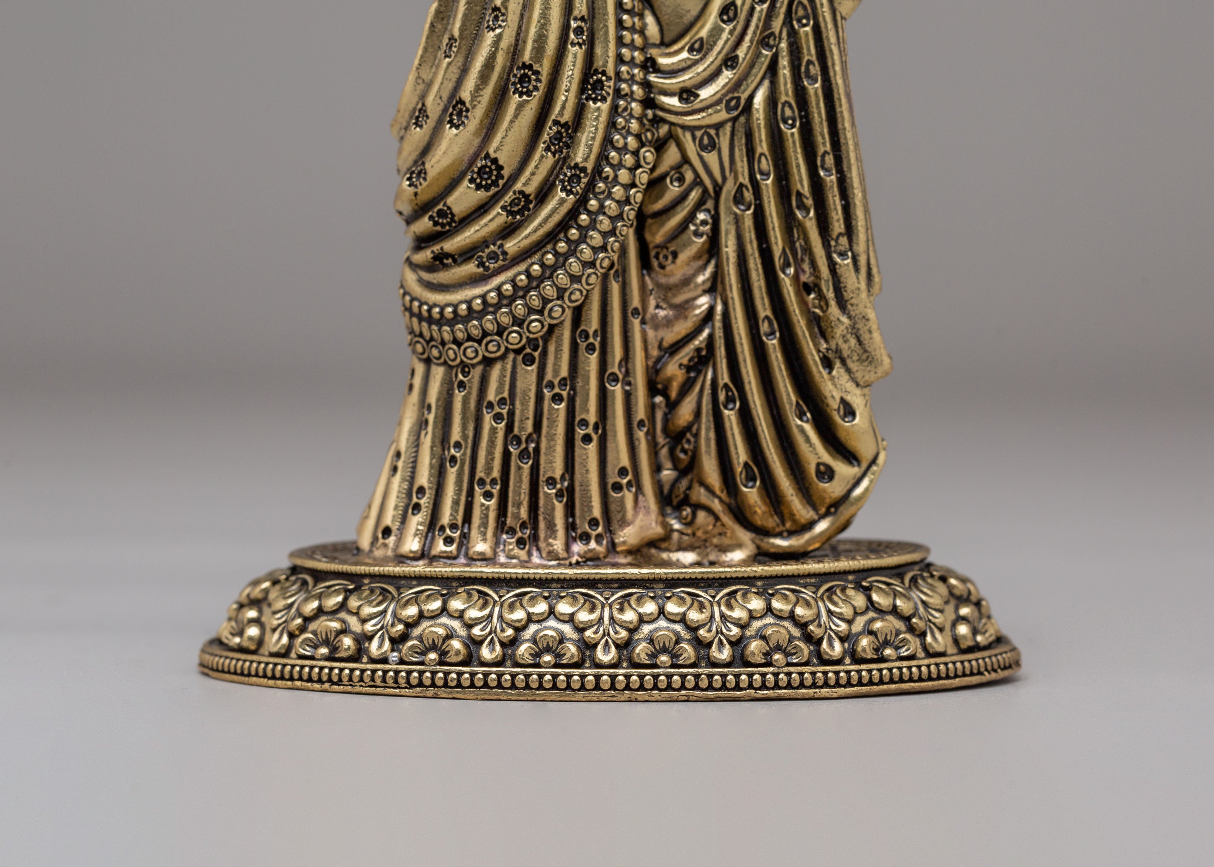 Himalayan Radha Krishna Altar Statue | Handcrafted Brass Statue