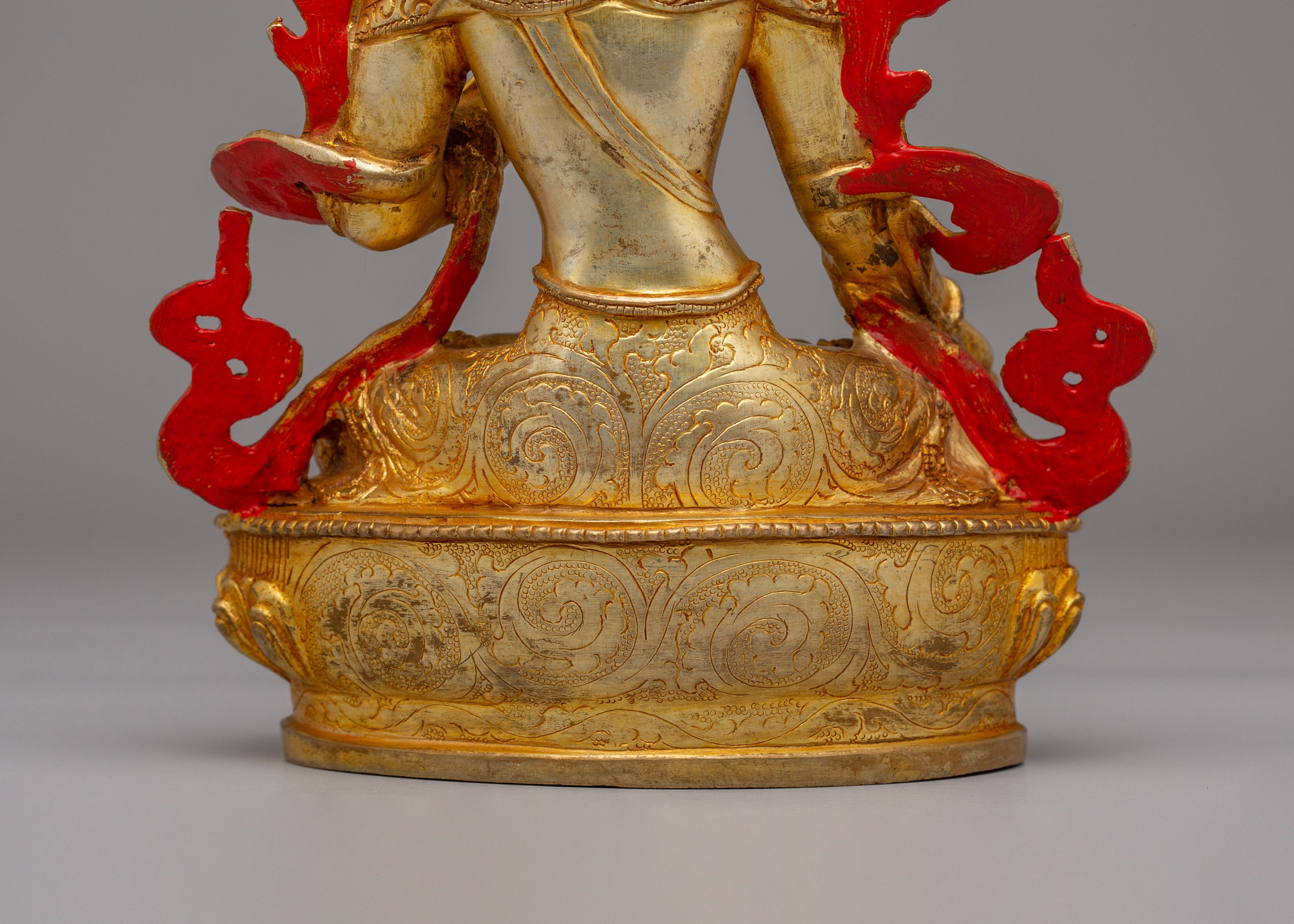 Handcrafted Altar White Tara Statue | Copper Body with 24K Gold Plating
