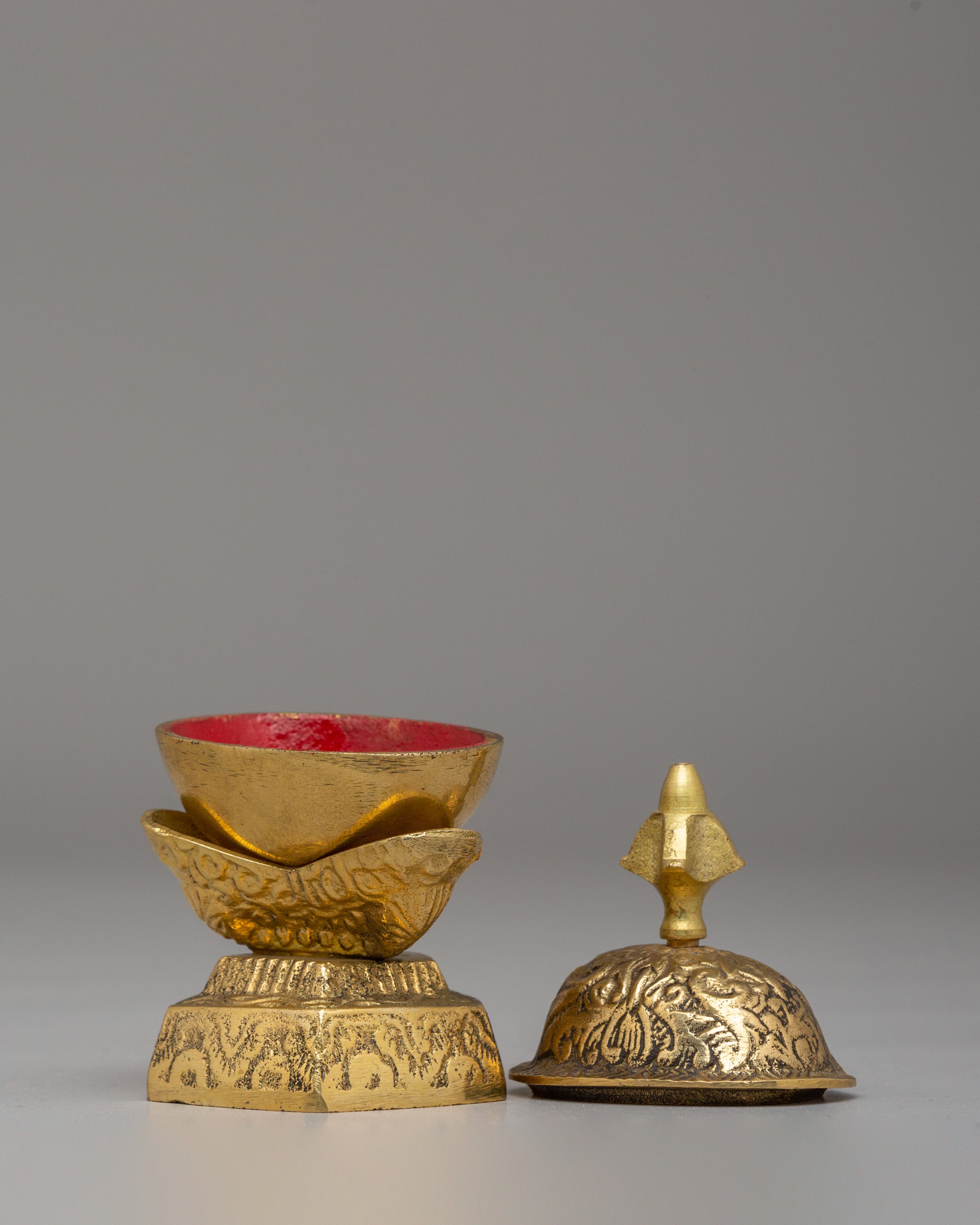 Tibetan Altar Kapala | Ritual Skull Cup for Tantric Offerings