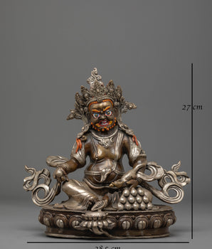 Oxidized Copper Dzambhala Sculpture