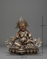 Oxidized Copper Dzambhala Sculpture