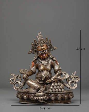 Oxidized Copper Dzambhala Sculpture