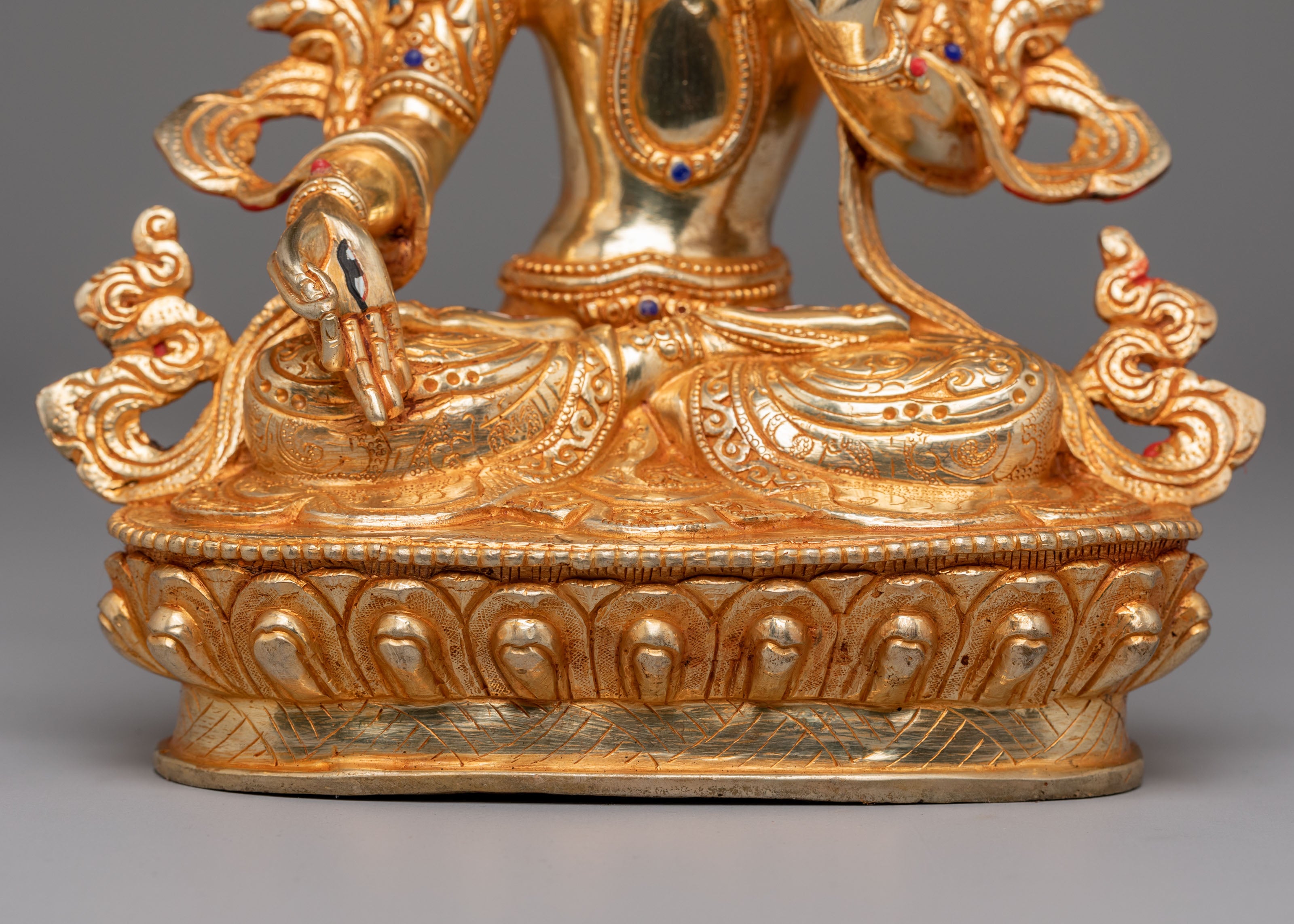 Traditional White Tara Figurine | Tibetan Buddhist Deity