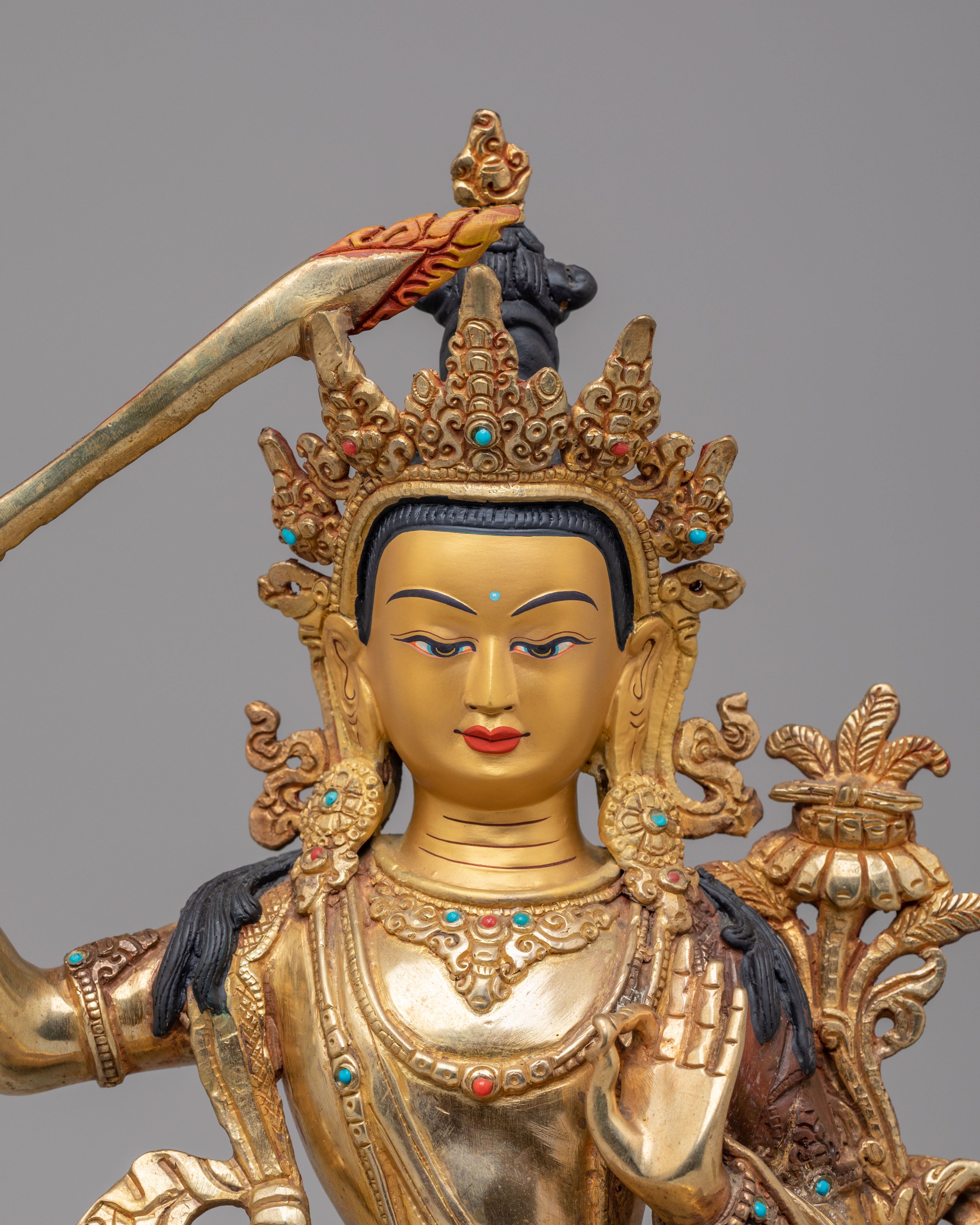 Sword of Wisdom Manjushri Statue | Tibetan Deity of Enlightenment