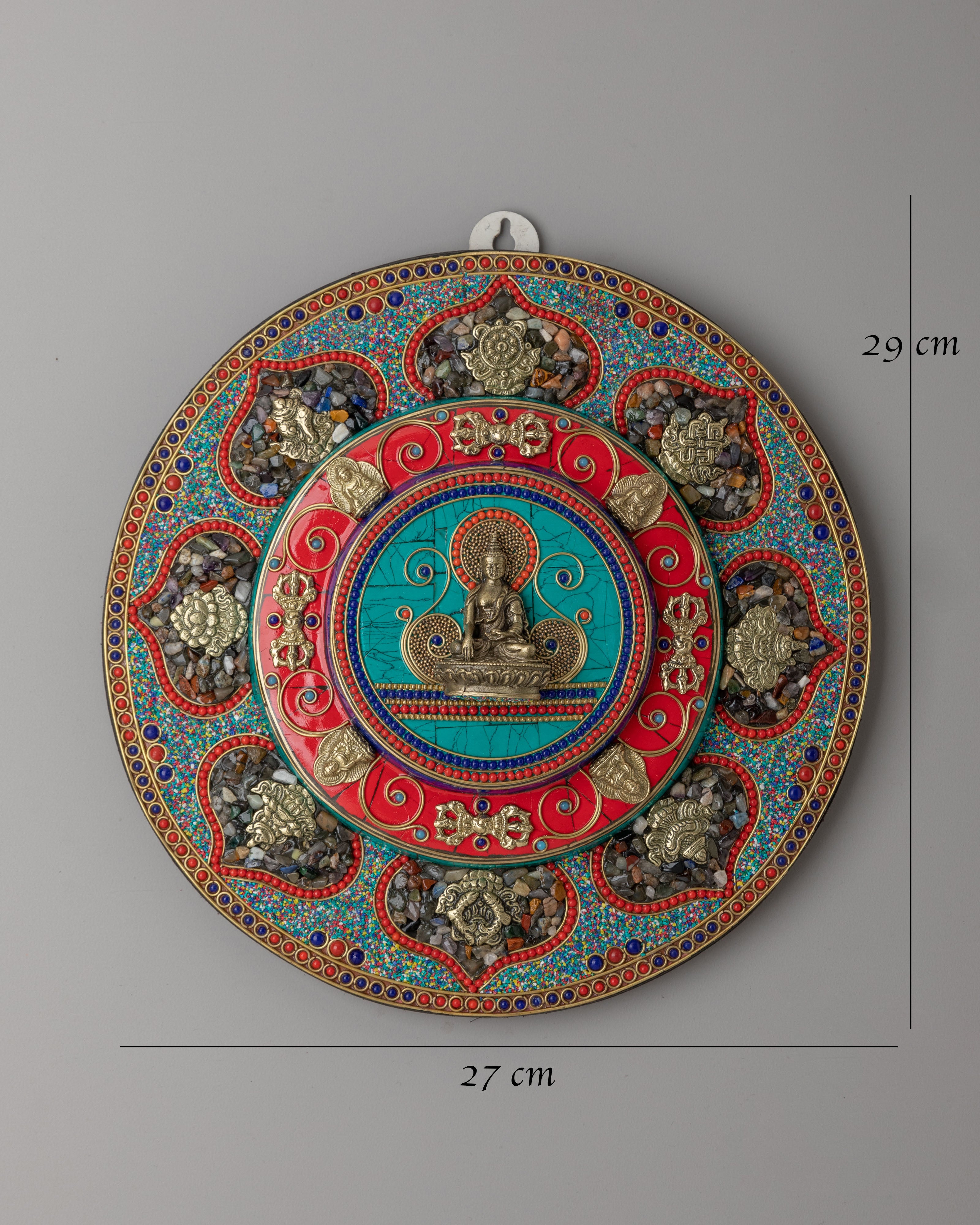 Tibetan Shakyamuni Buddha Wall Art | Traditional Tibetan Artwork for Spiritual Home Decor