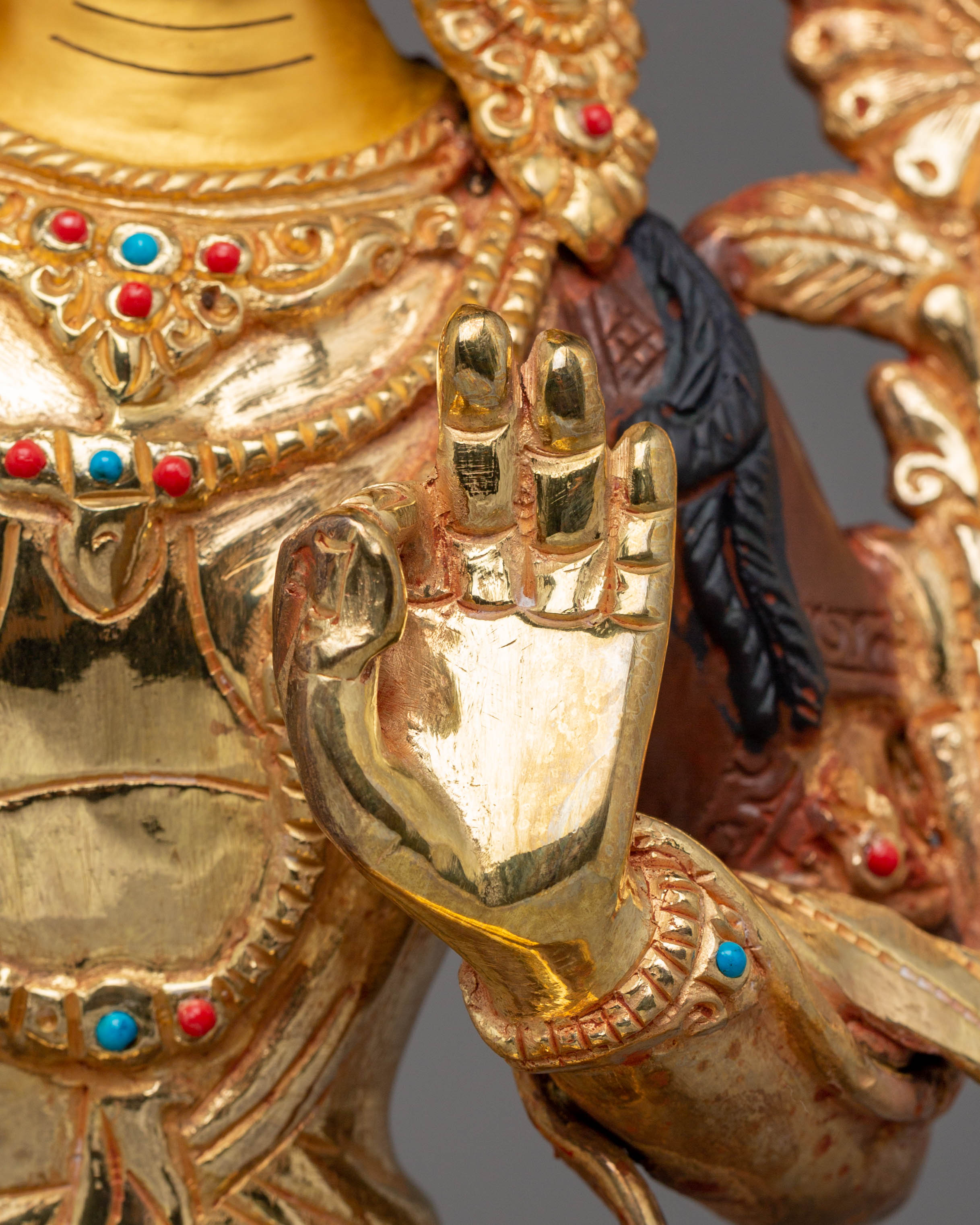Wisdom Deity Manjushri Handmade Statue | Tibetan Himalayan Artwork