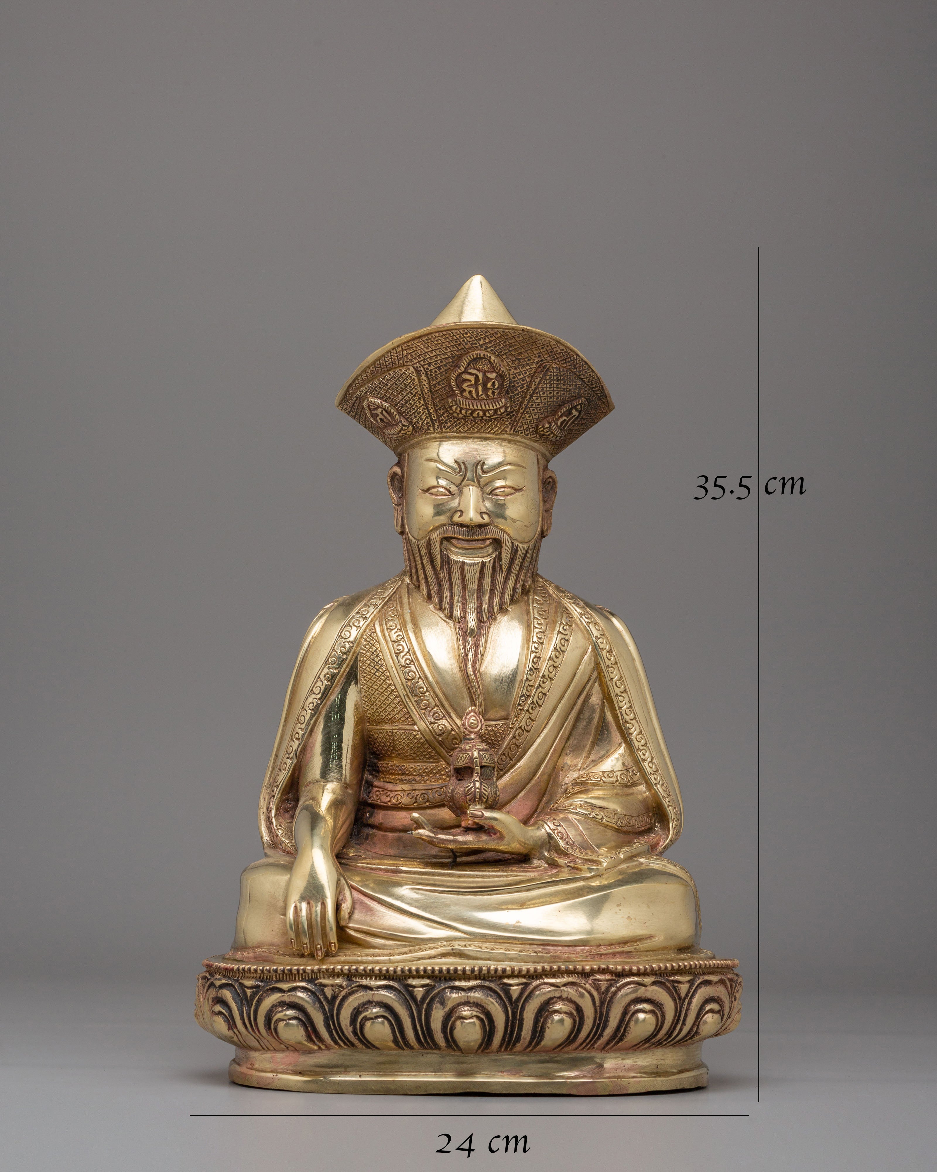 Handcrafted Tibetan Guru Shapdum Statue | Spiritual Enlightenment Decor