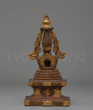 Sacred Copper Stupa Altar Shrine