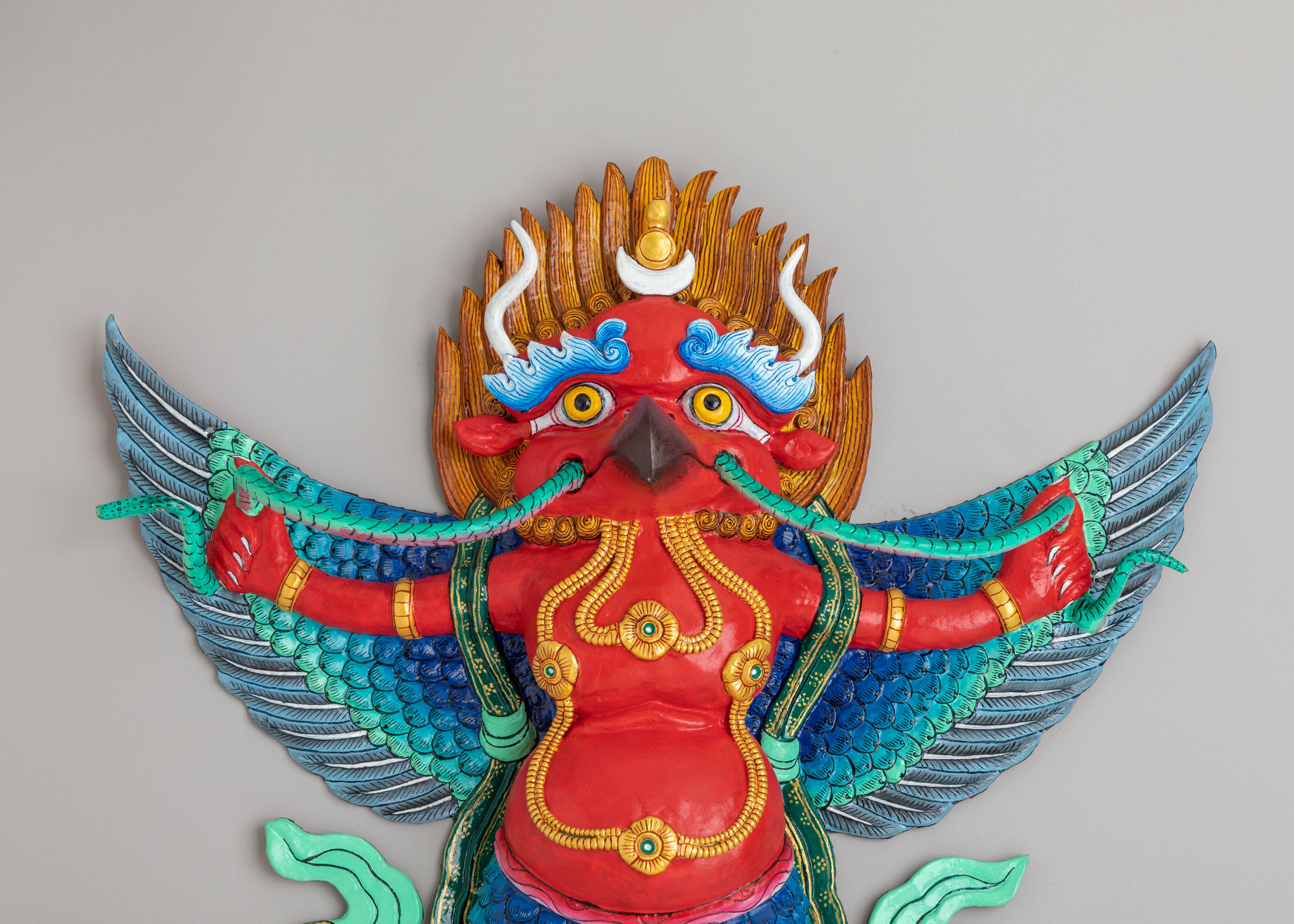 Spiritual Altar Garuda Wall Hanging | Handcrafted Decorative Piece