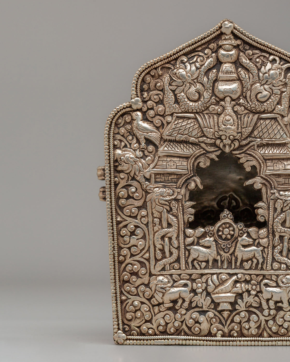 Sacred Himalayan Portable Shrine Ghau Box | Spiritual Protection Amulet