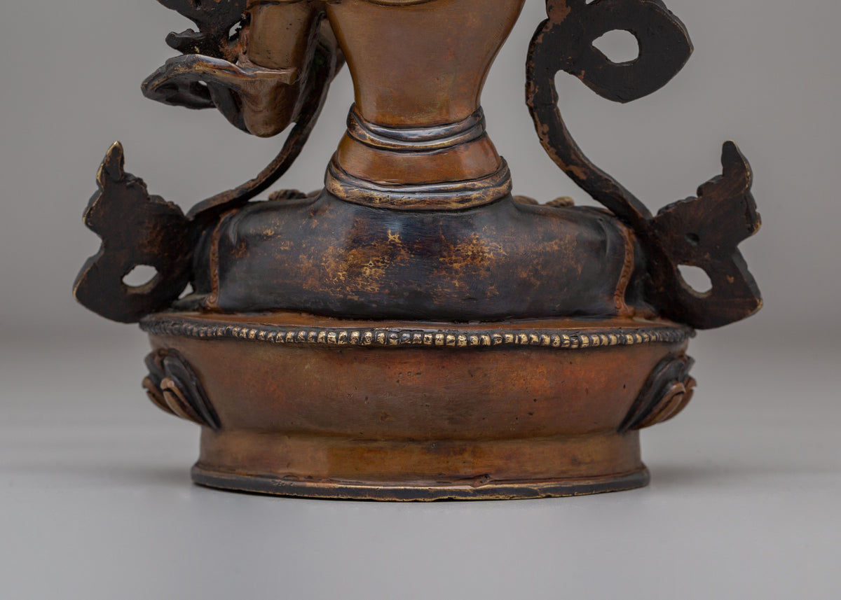 Sacred Manjushri Statue | Handcrafted Tibetan Bodhisattva Sculpture