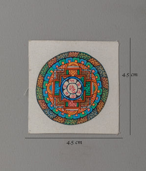 Buddhist Mandala Thanka for Locket | Spiritual Protection Amulet