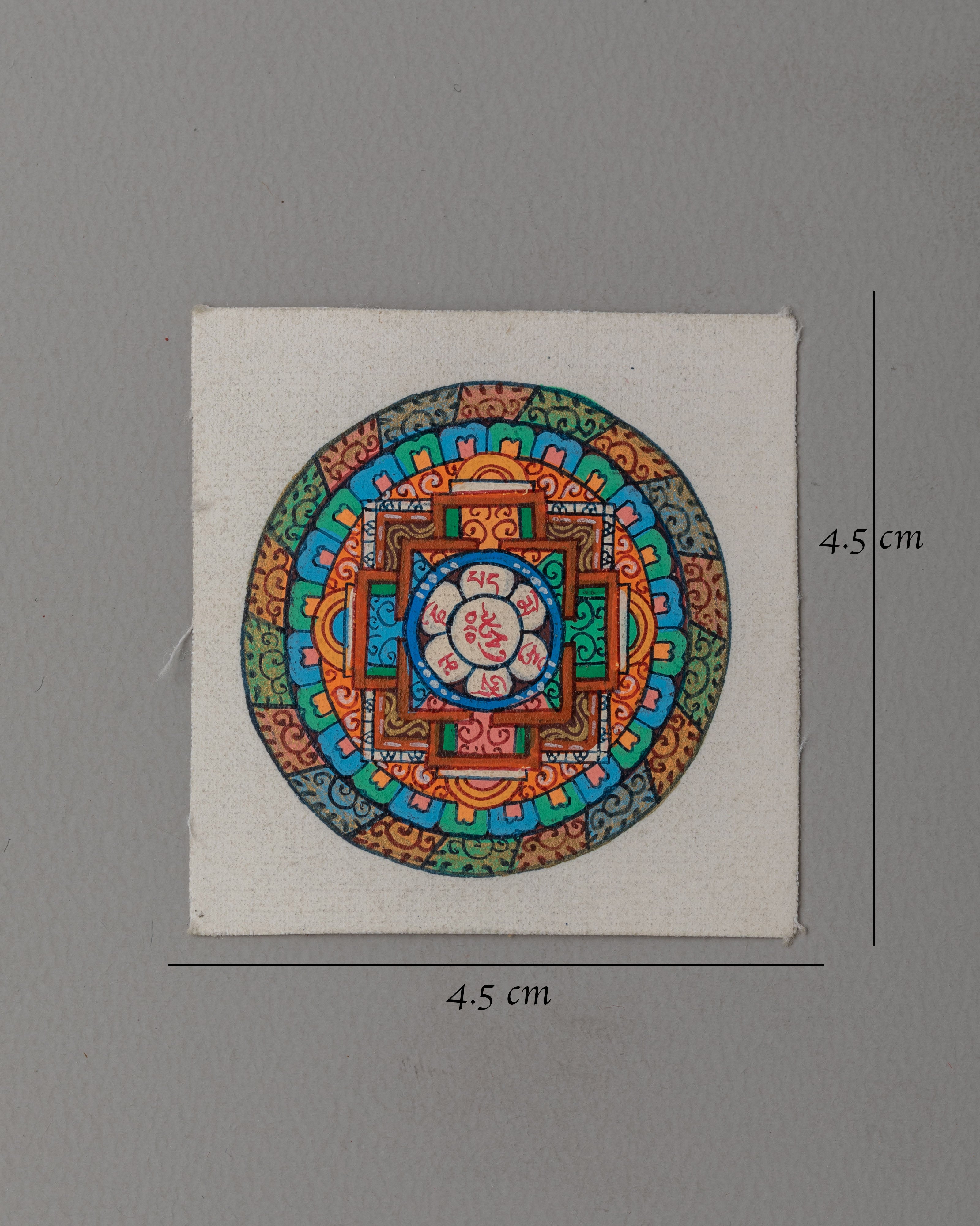 Buddhist Mandala Thanka for Locket | Spiritual Protection Amulet
