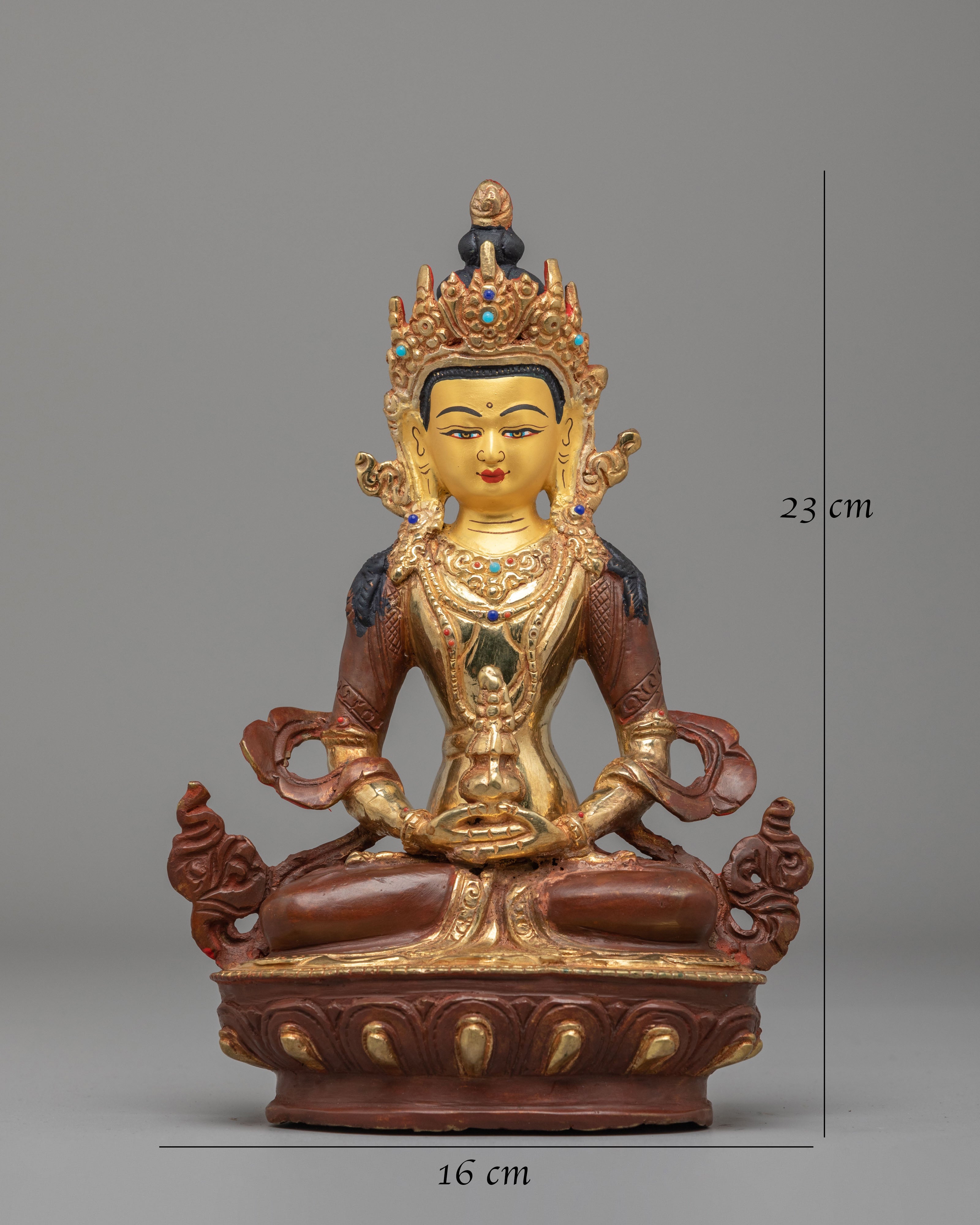 Spiritual Amitayus Sculpture | Divine Deity of Longevity
