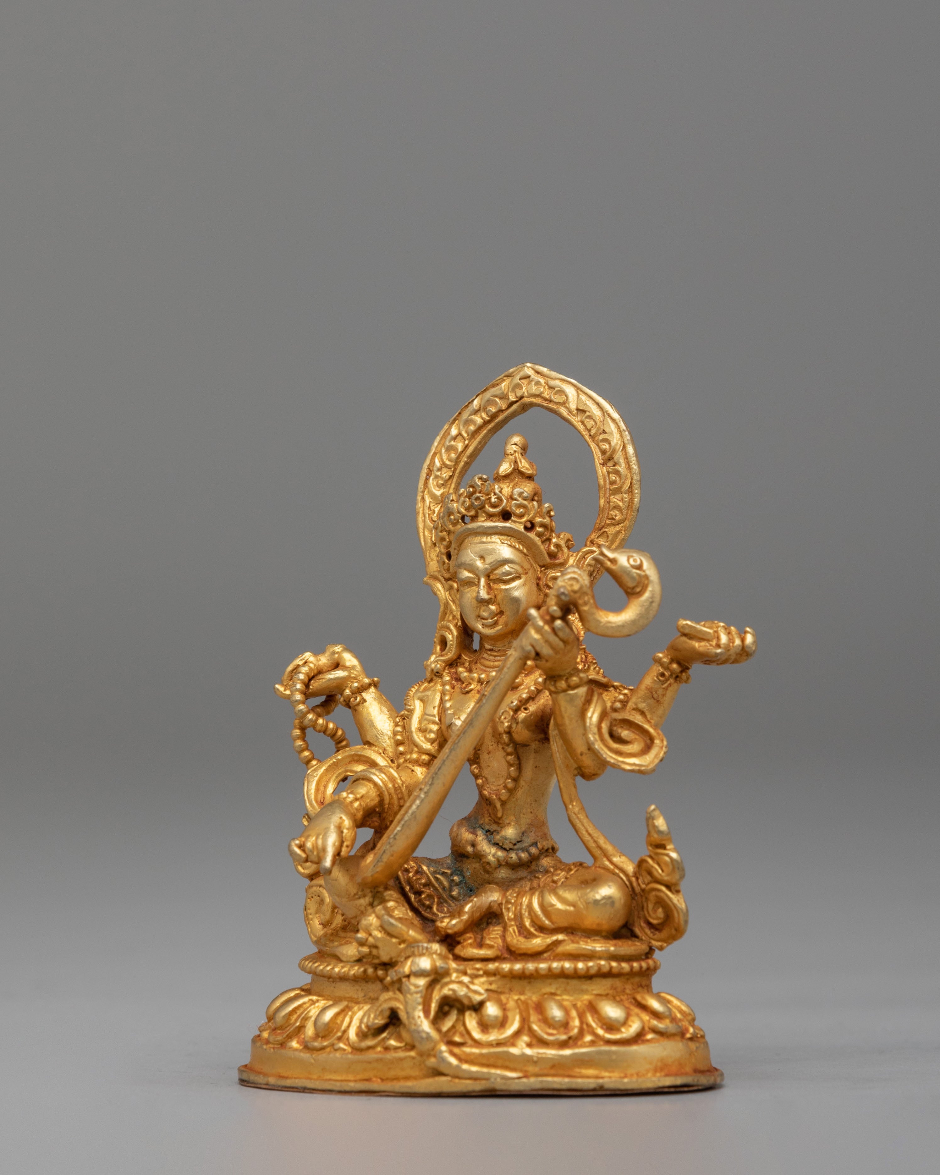 Handcrafted Saraswati Altar Statue | Goddess of Wisdom Decor