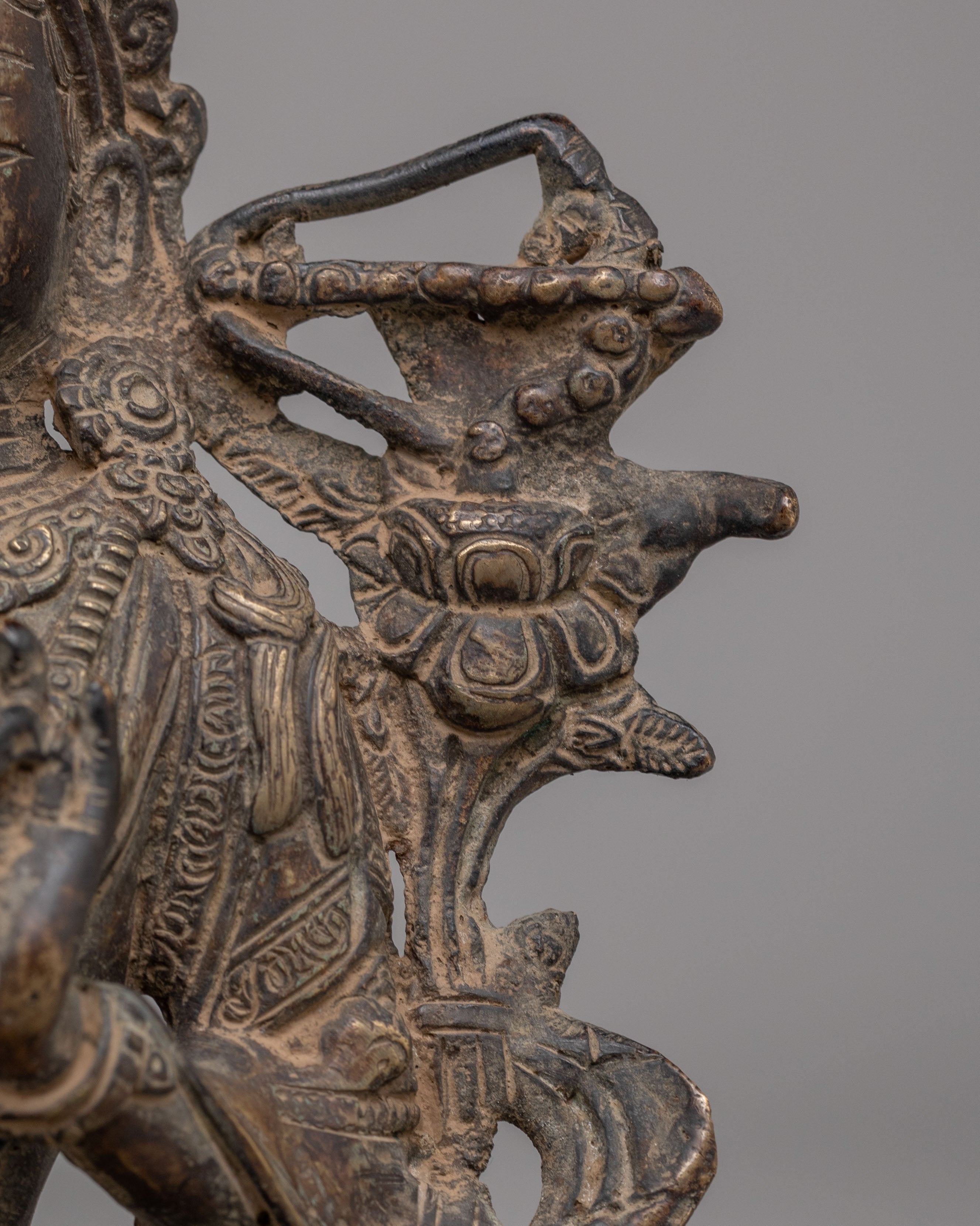 Handcrafted Red Tara Deity Statue | Sacred Tibetan Buddhist Art