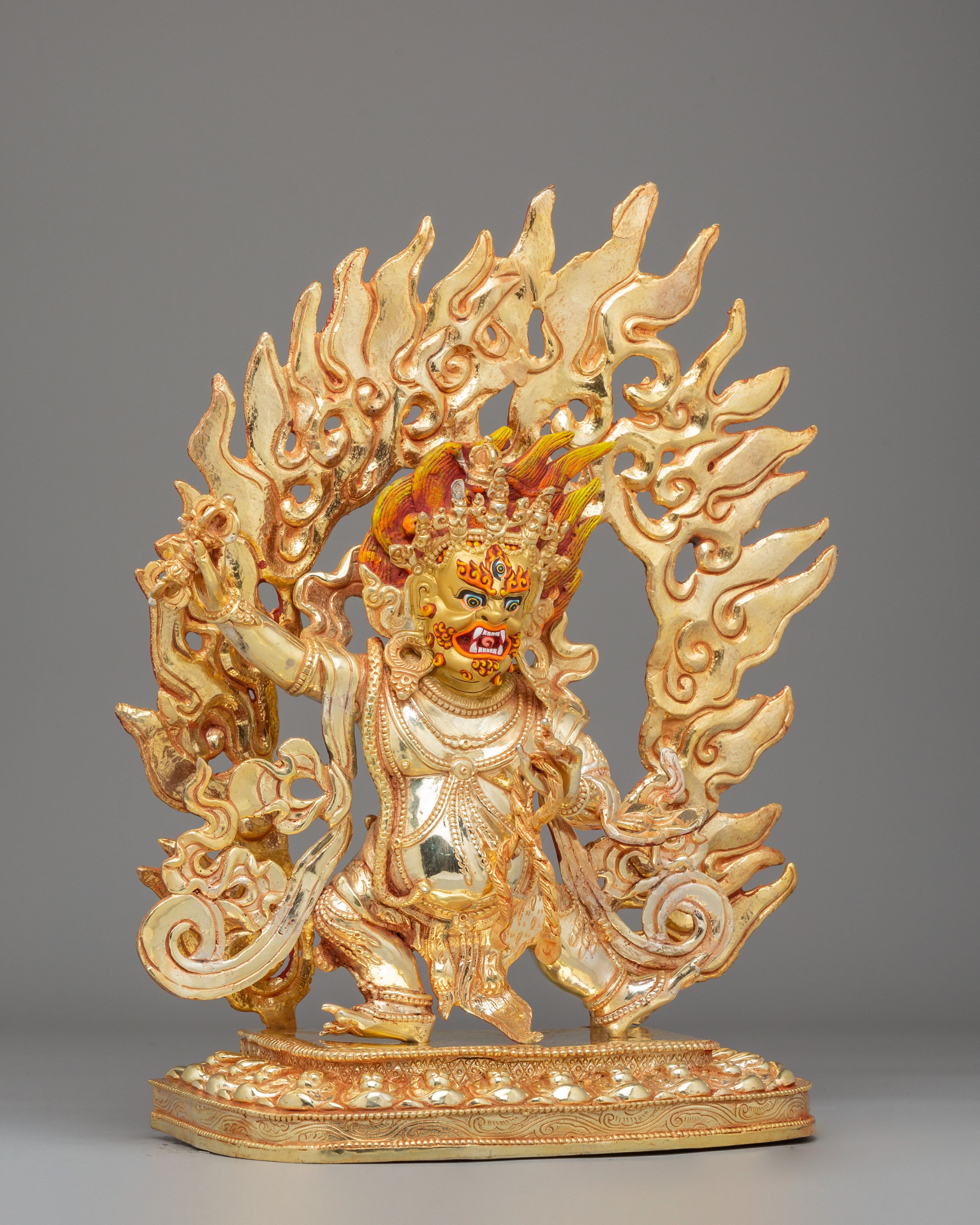 Handcrafted Sacred Vajrapani Statue | Spiritual Protector Art