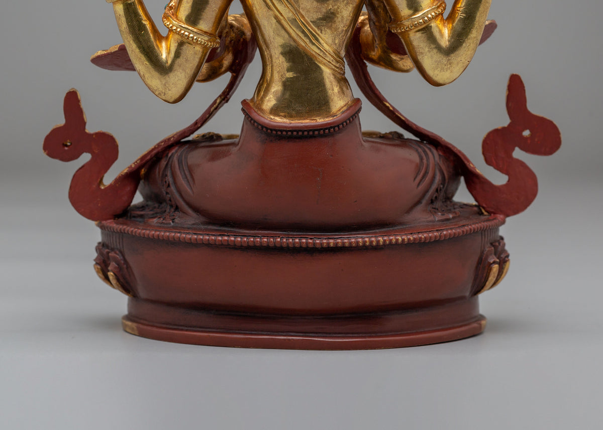 Handcrafted Altar Chenrezig Sculpture | Spiritual Tibetan Art