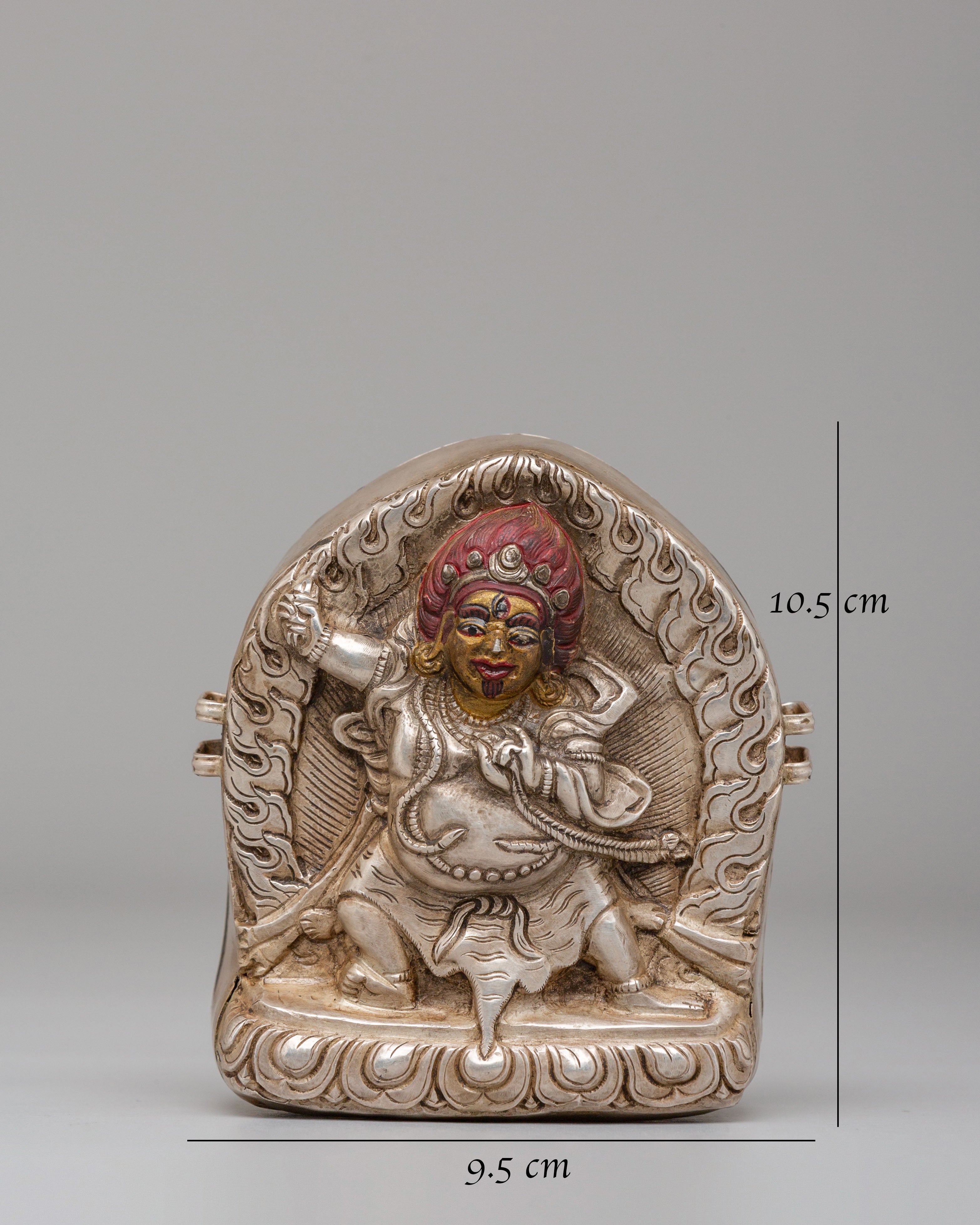 Traditional Vajrapani Ghau Box | Vajrapani Protection Symbol for Altar