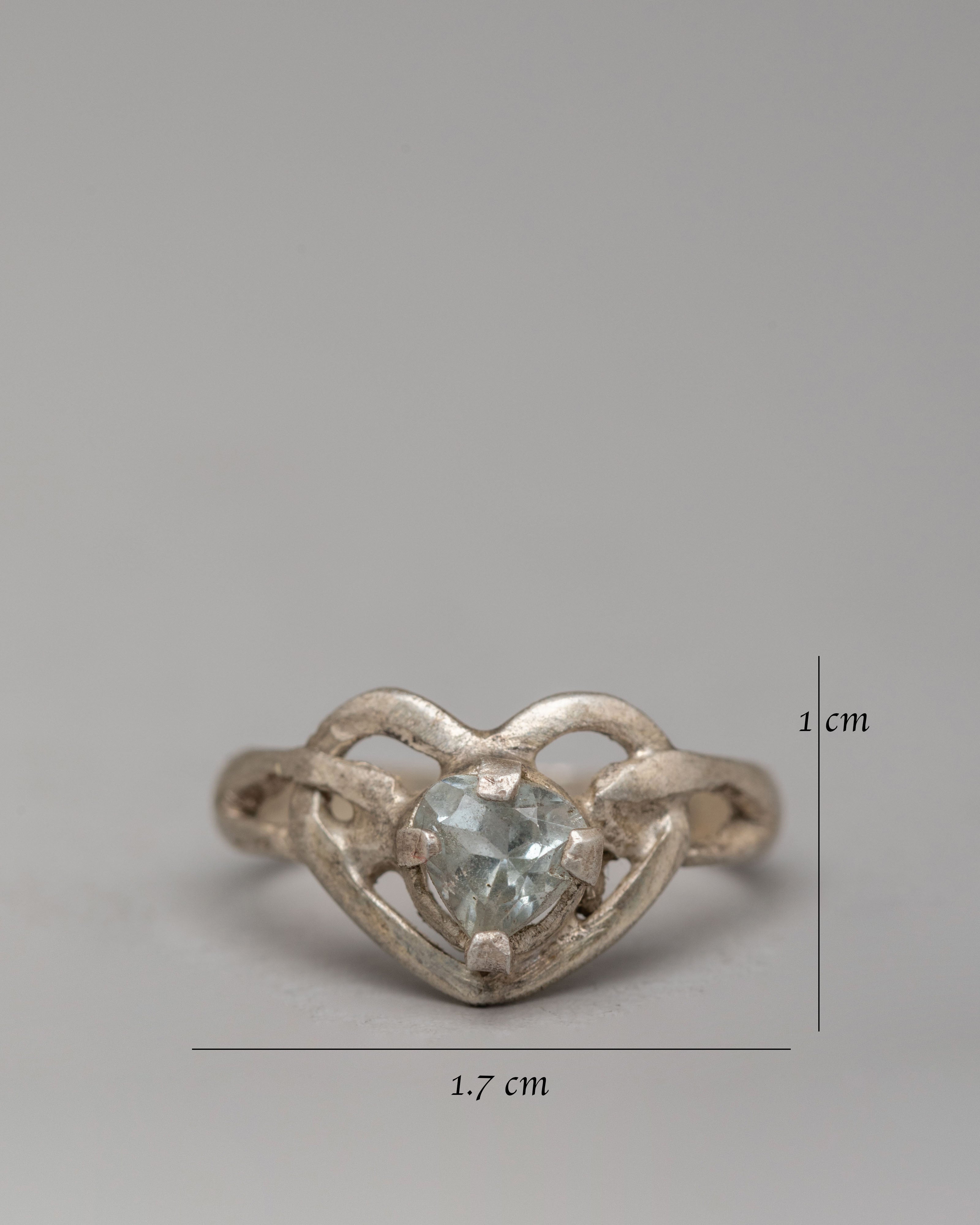 Handmade Stone Ring | Heart-Shaped Natural Zircon Jewelry