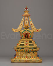 Handcrafted Ritual Enlightenment Stupa | Symbol of Peace & Spiritual Growth