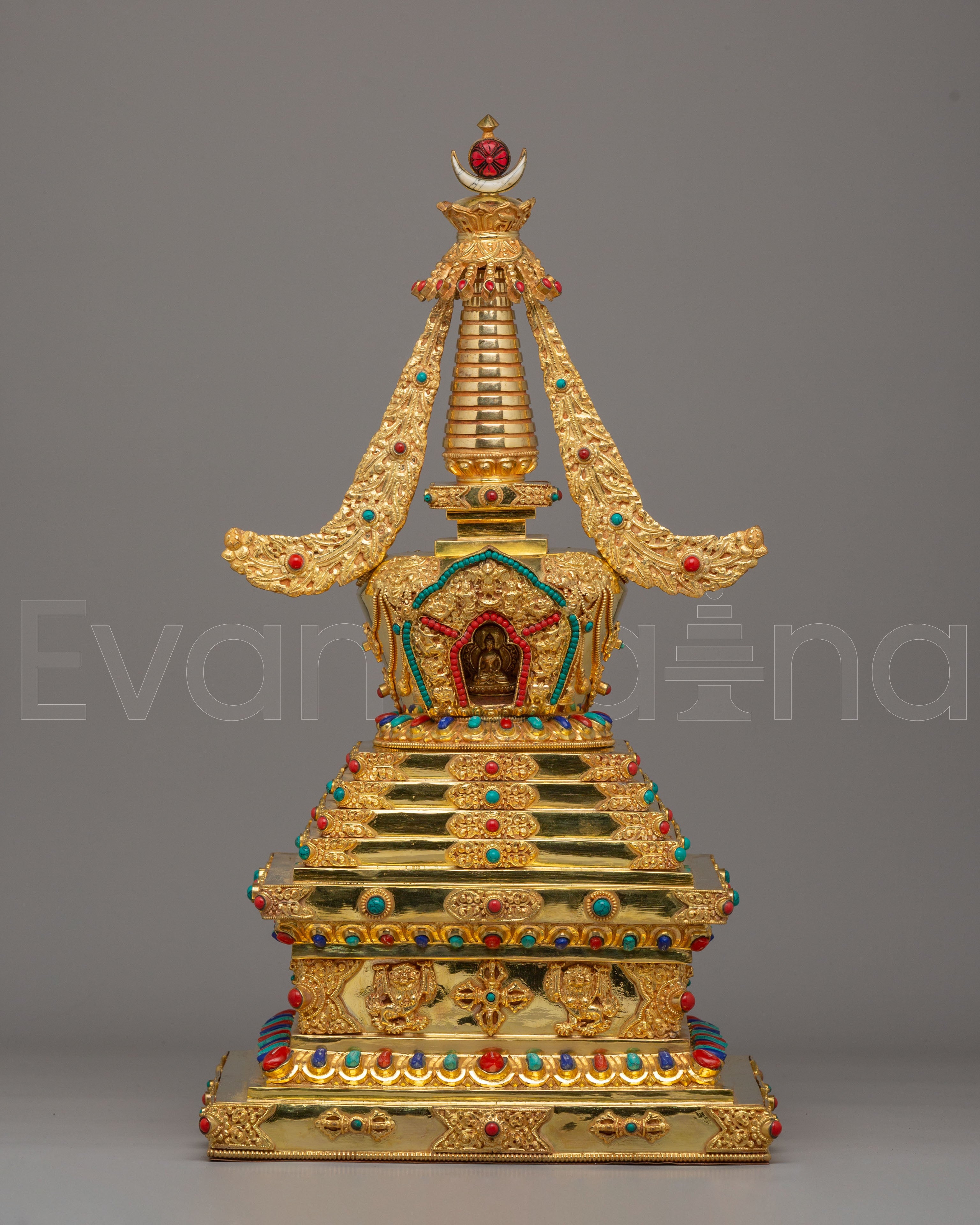Handcrafted Ritual Enlightenment Stupa | Symbol of Peace & Spiritual Growth