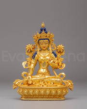 Handmade White Tara Statue | Tibetan Goddess of Compassion and Long Life