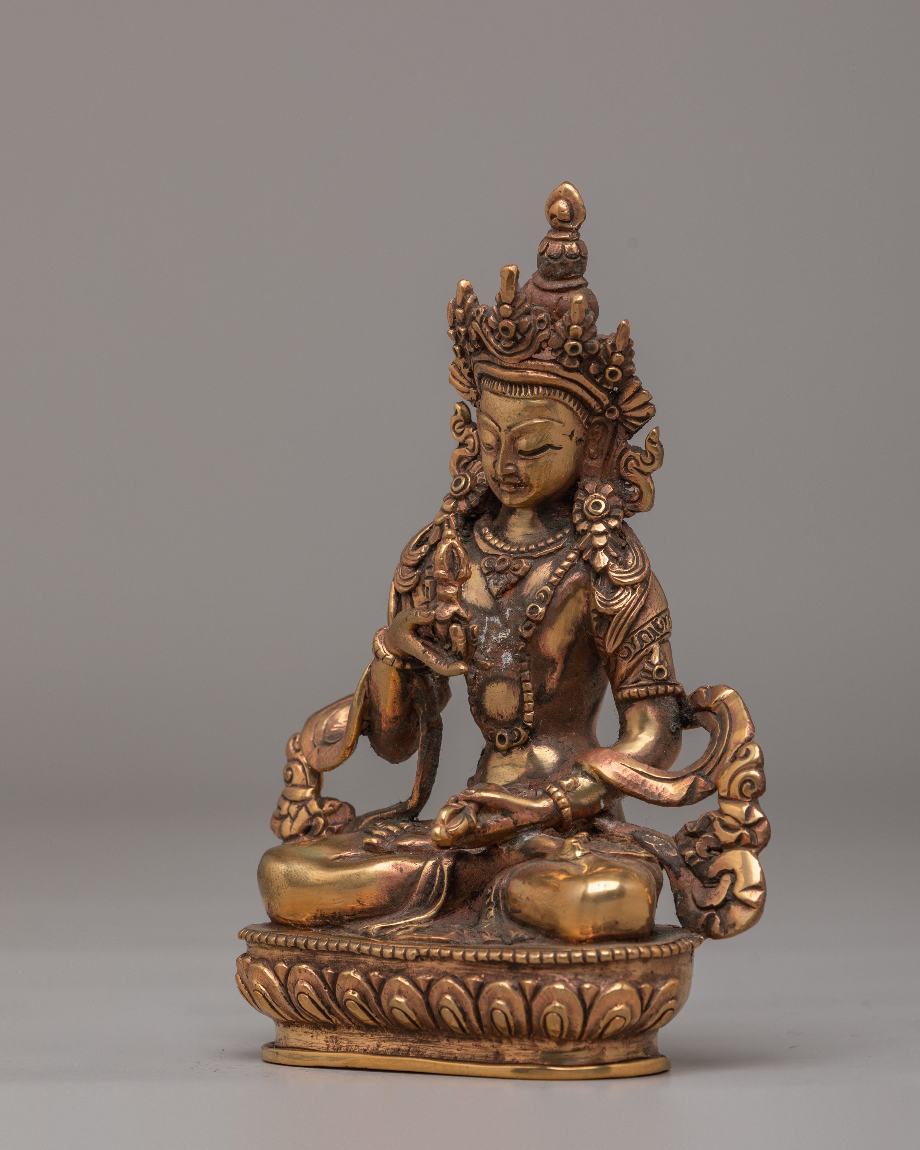 Tibetan Vajrasattva Deity Statue | Handcrafted Copper Art