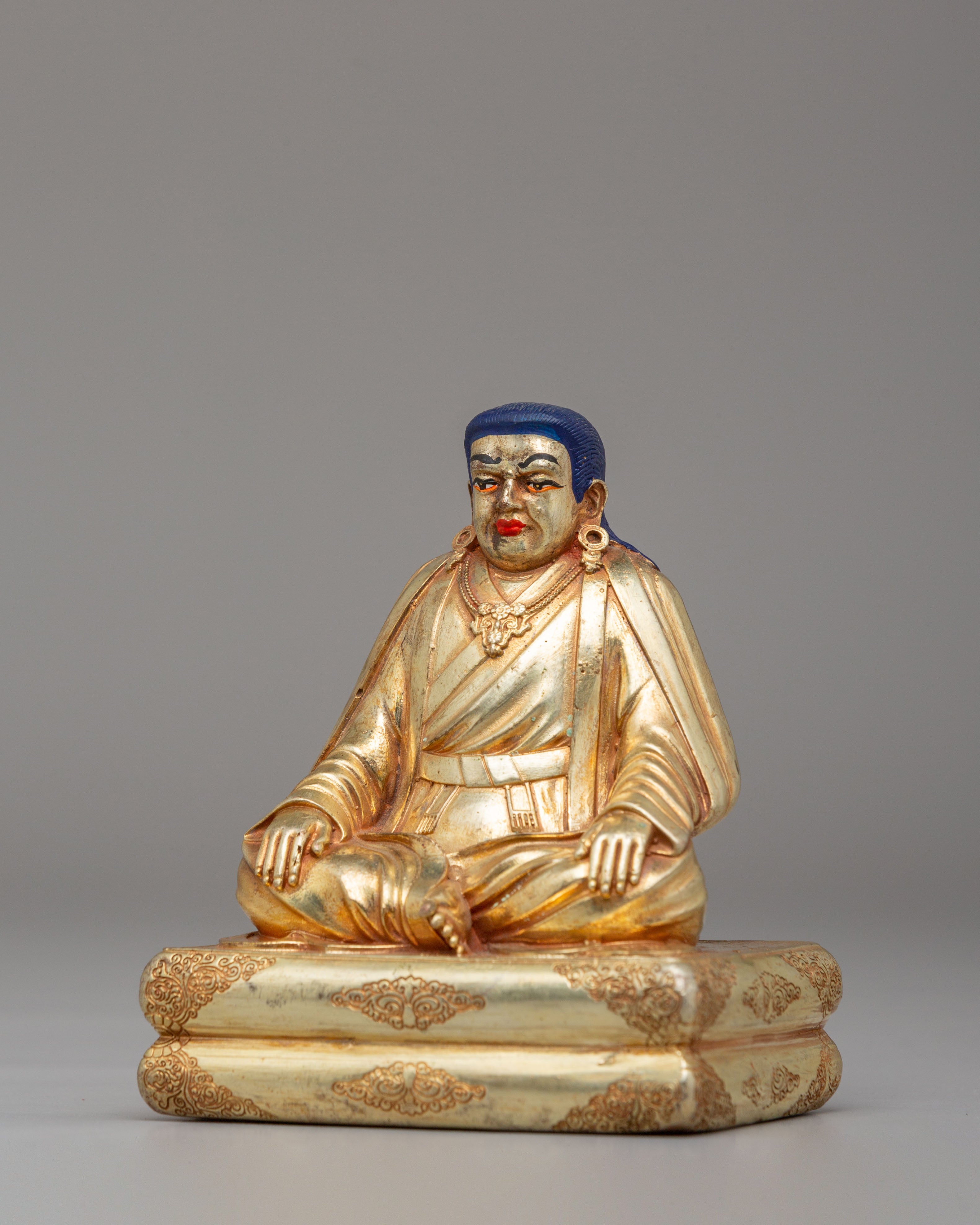 Himalayan Buddhist Master Gampopa Statue | Tibetan Sculpture of Spiritual Teacher