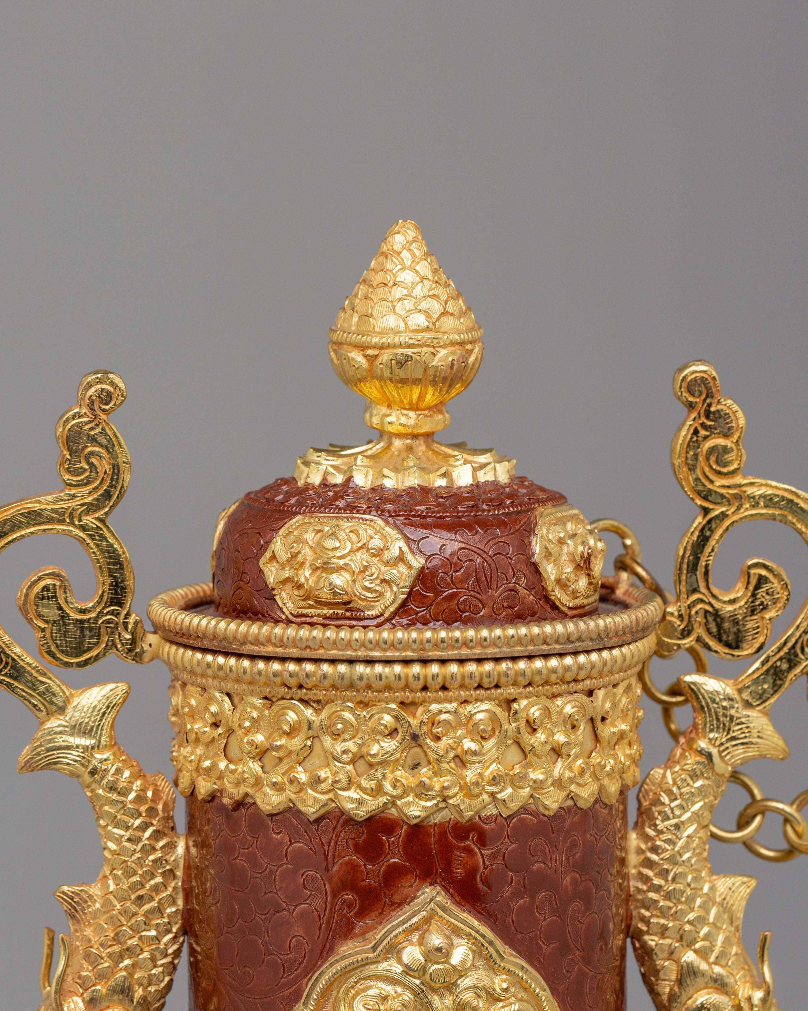 Handmade Incense Holder | Gold-Plated Copper Inense Holder for Altar