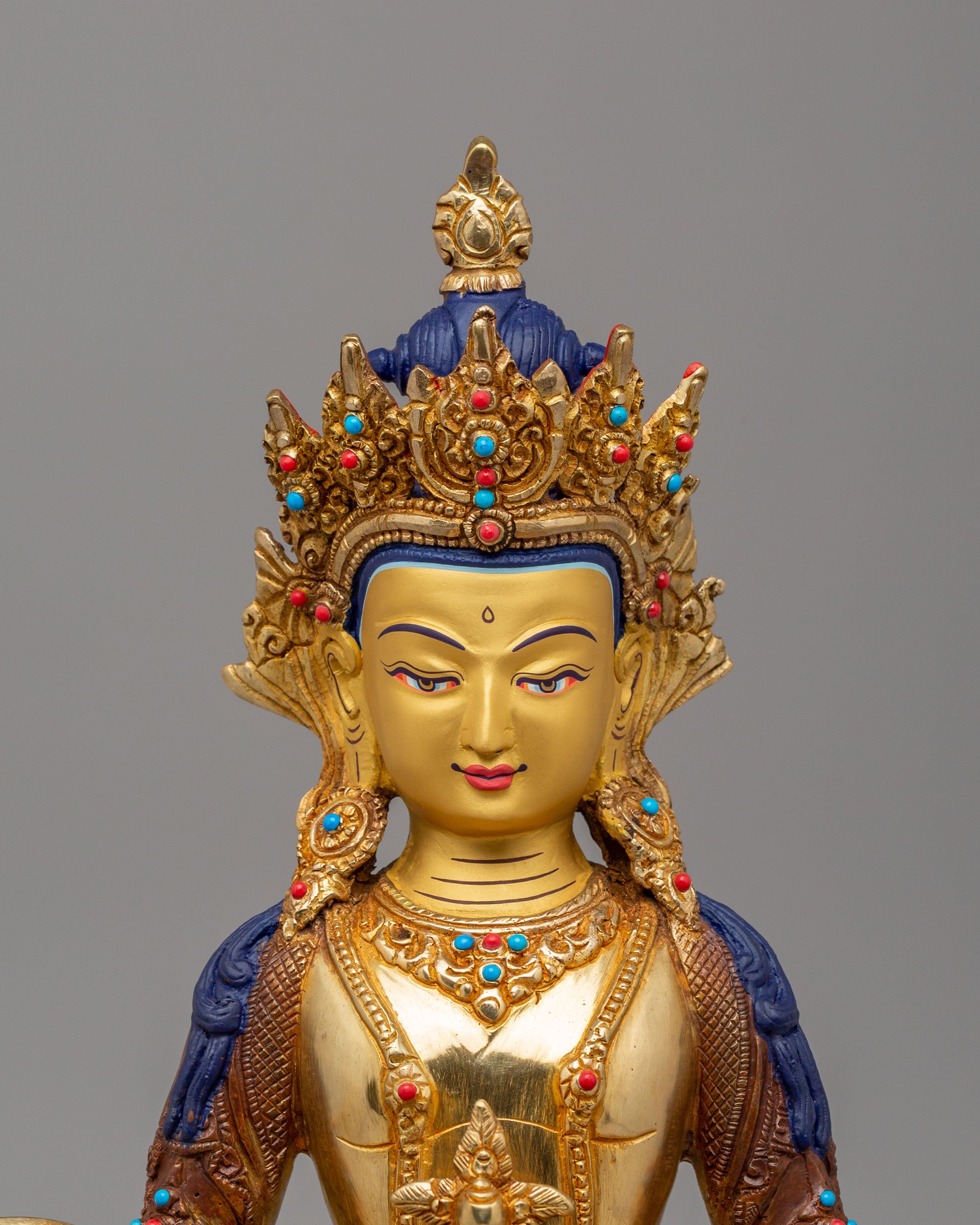 Sacred Amitayus Buddha Statue | Tibetan Long Life Buddha Sculpture