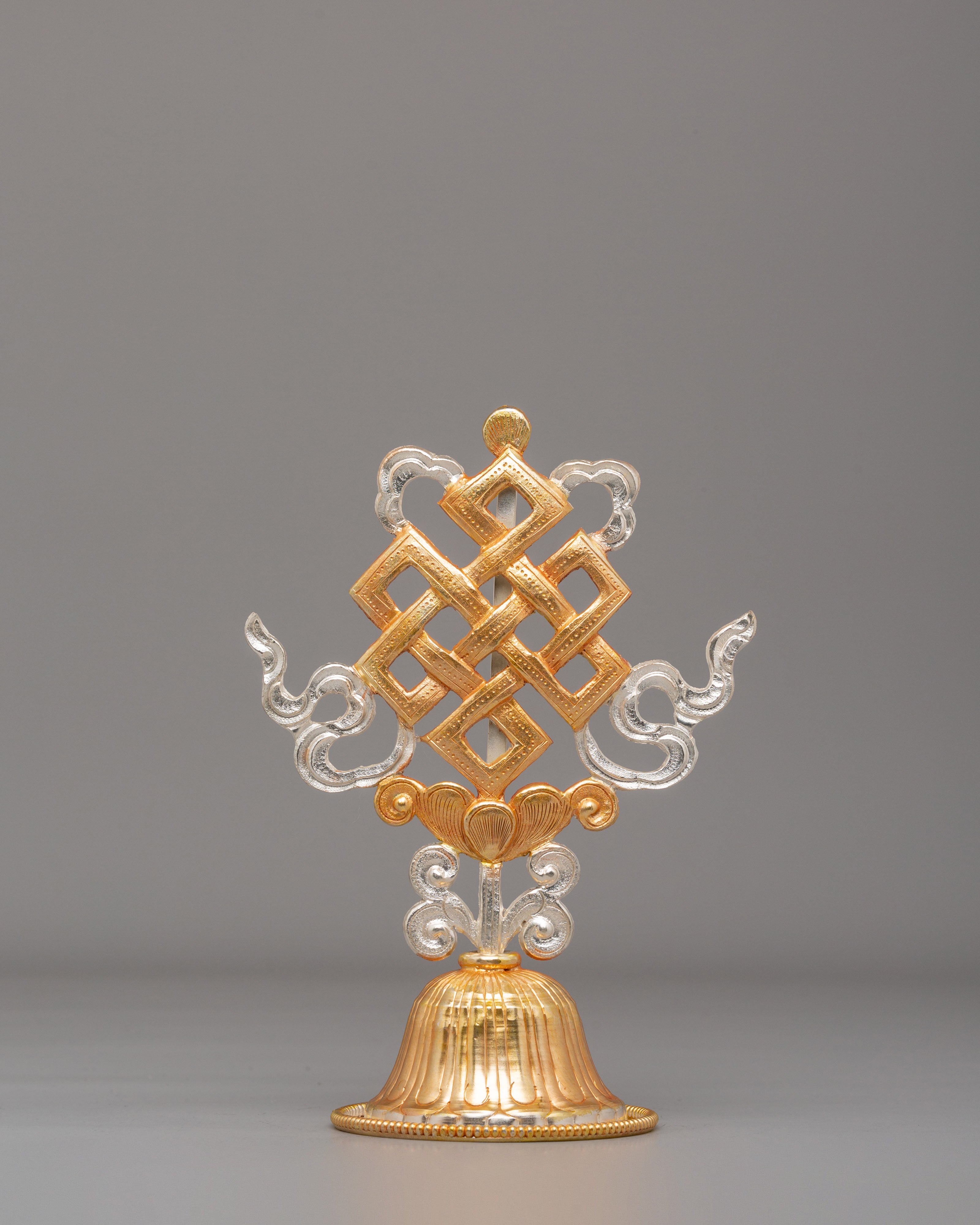 Sacred Eight Auspicious Symbols Set | Copper Body with Electro Gold & Silver Plating