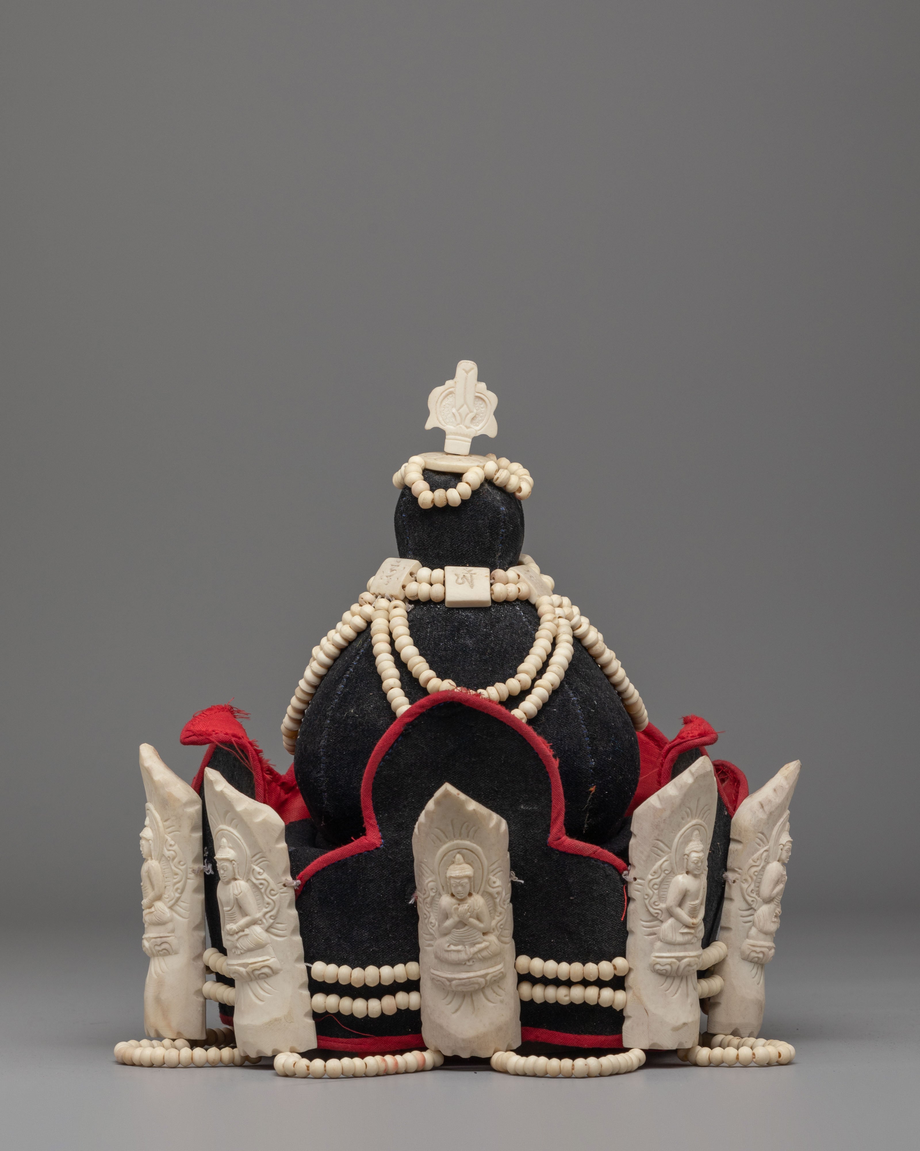 Handcrafted Ritual Guru Fabric | Five Dhyani Buddha Ceremonial Attire