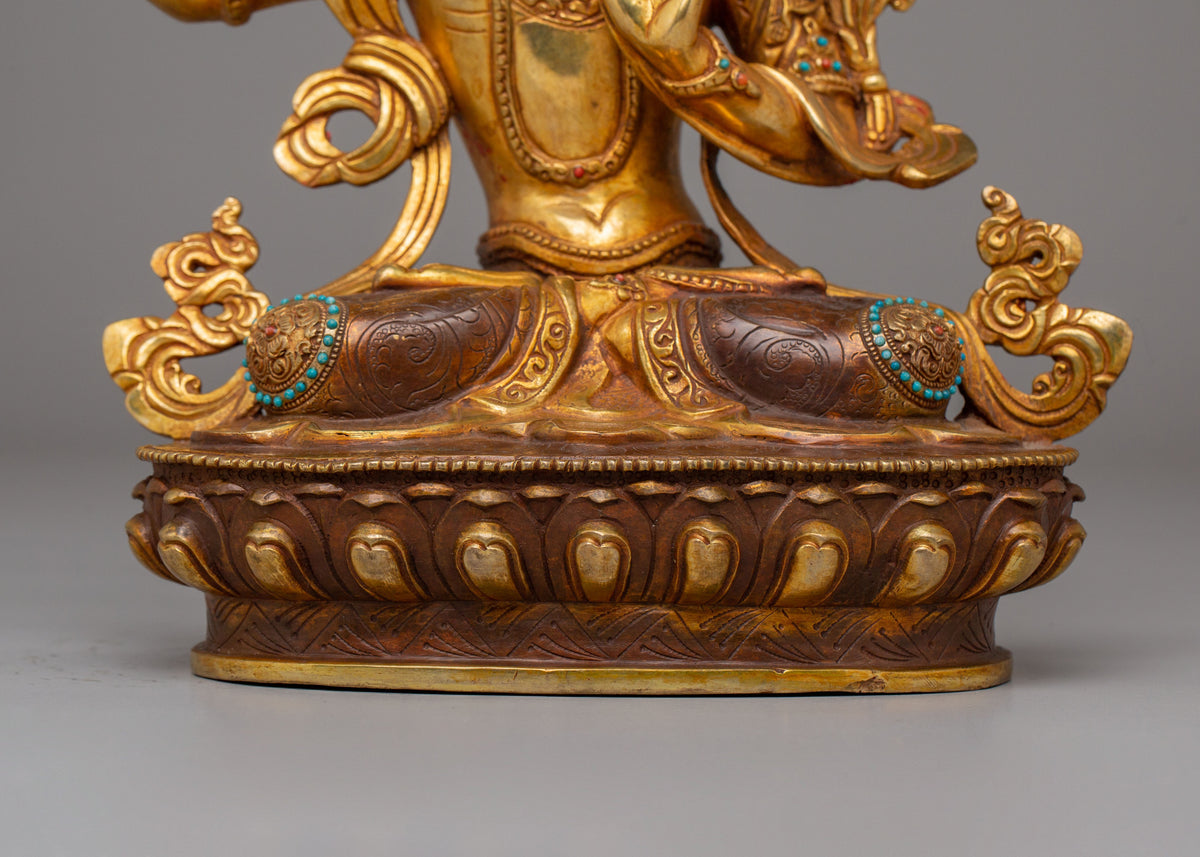 Handmade Manjushri Deity Statue | Bodhisattva of Wisdom