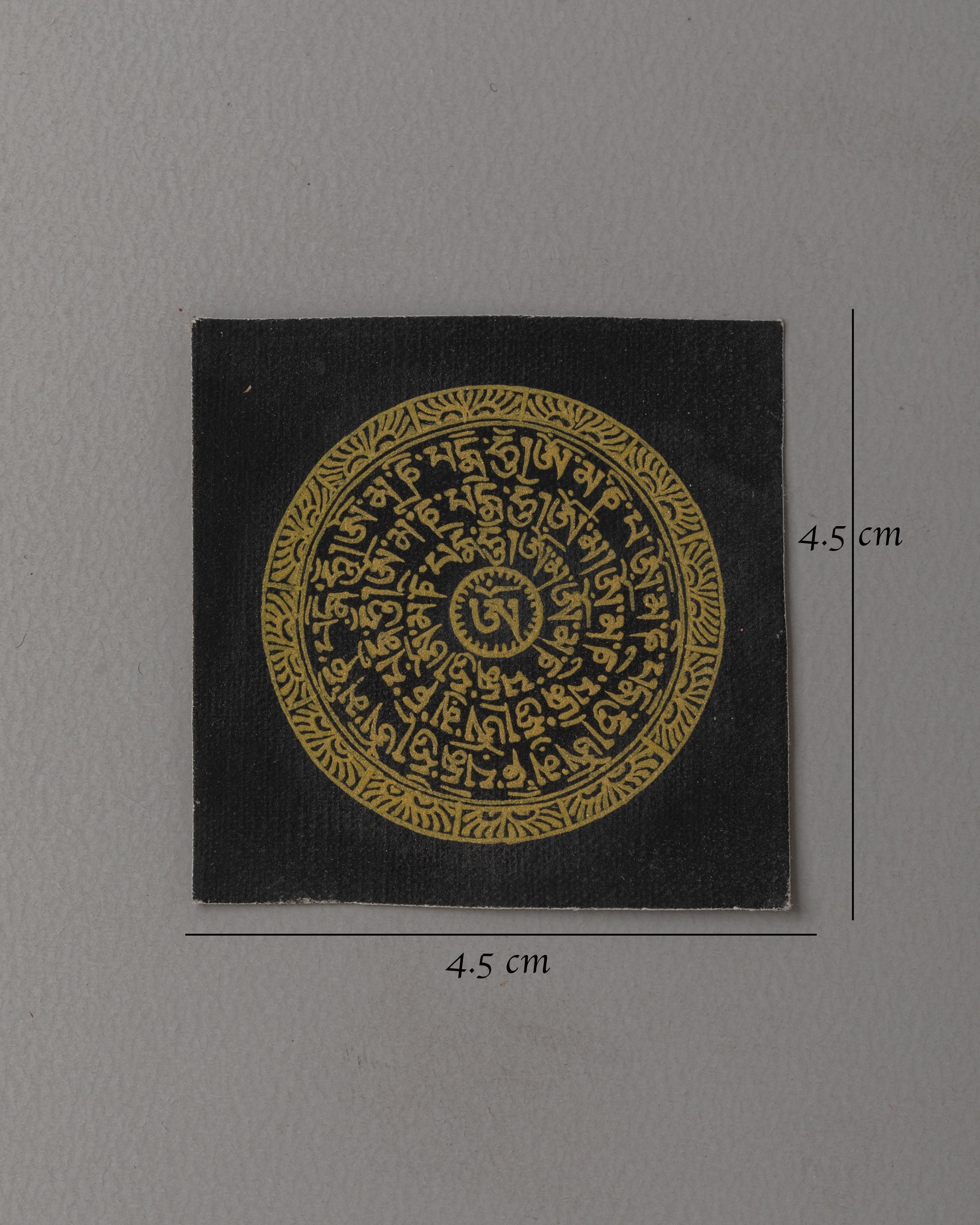 Mantra Mandala Thangka for Locket | Sacred Symbol Wall Art
