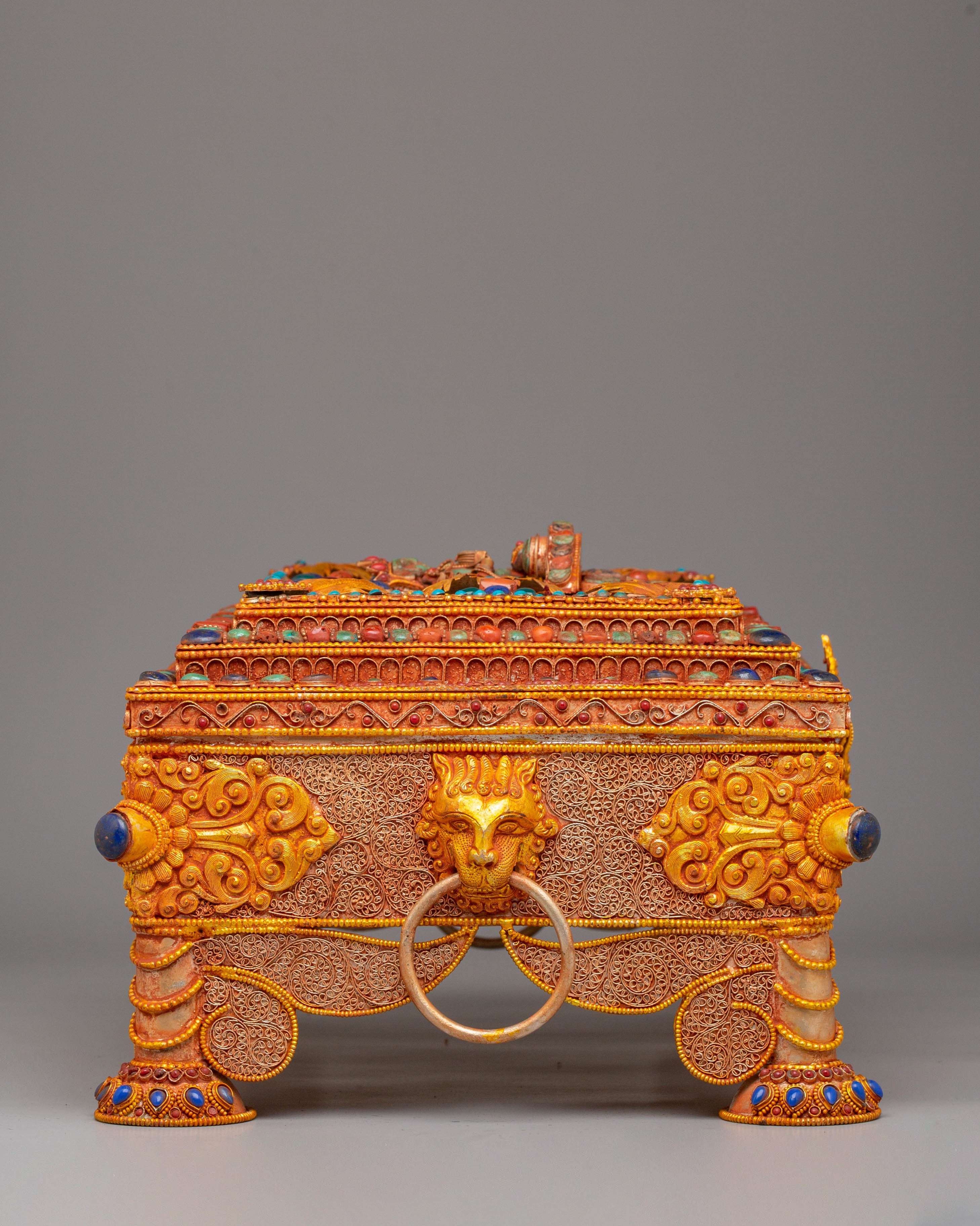 Himalayan Buddhist Treasure Box | Handcrafted Tibetan Decor