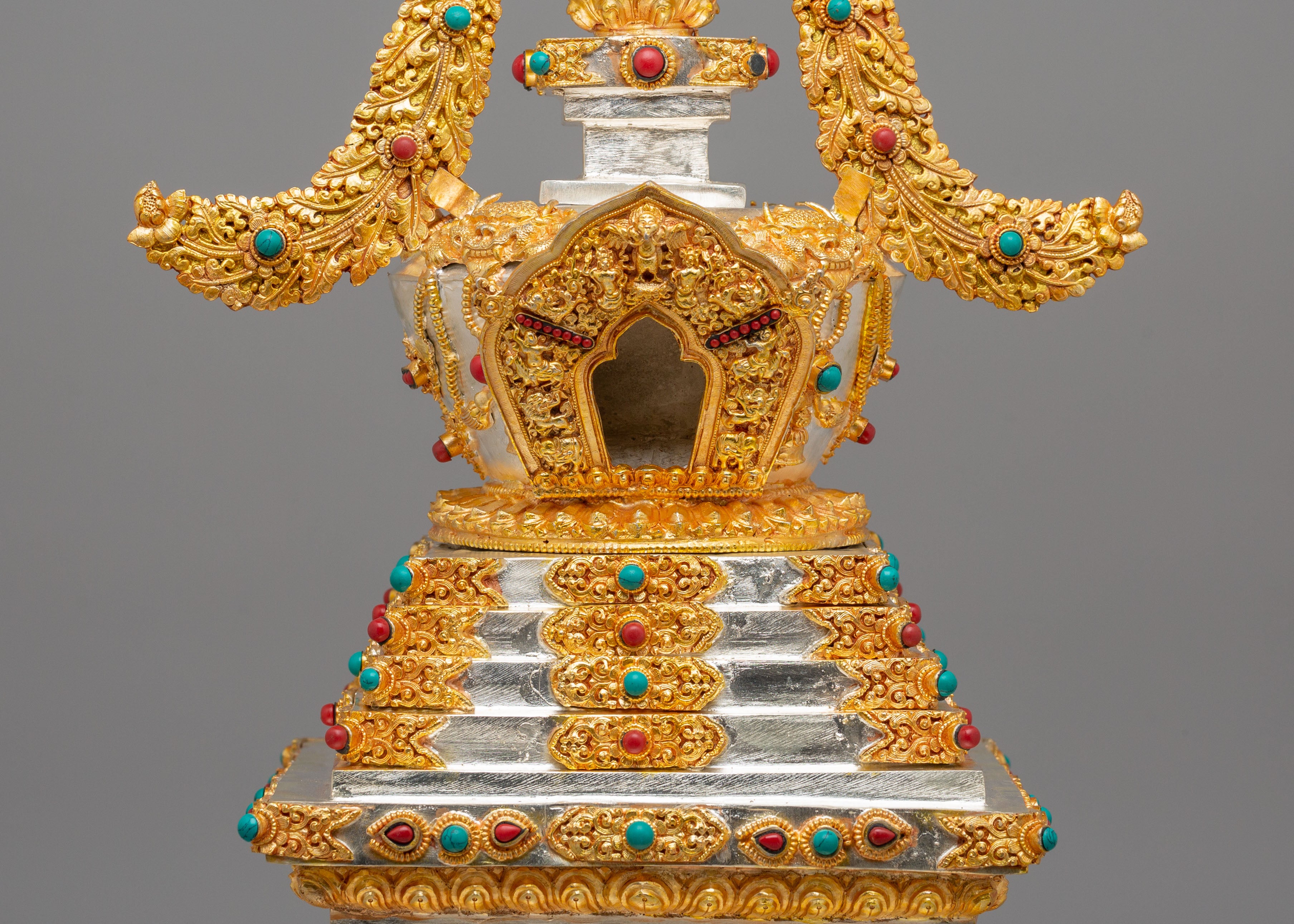 Handmade Tibetan Enlightenment Stupa | Symbol of Spiritual Awakening