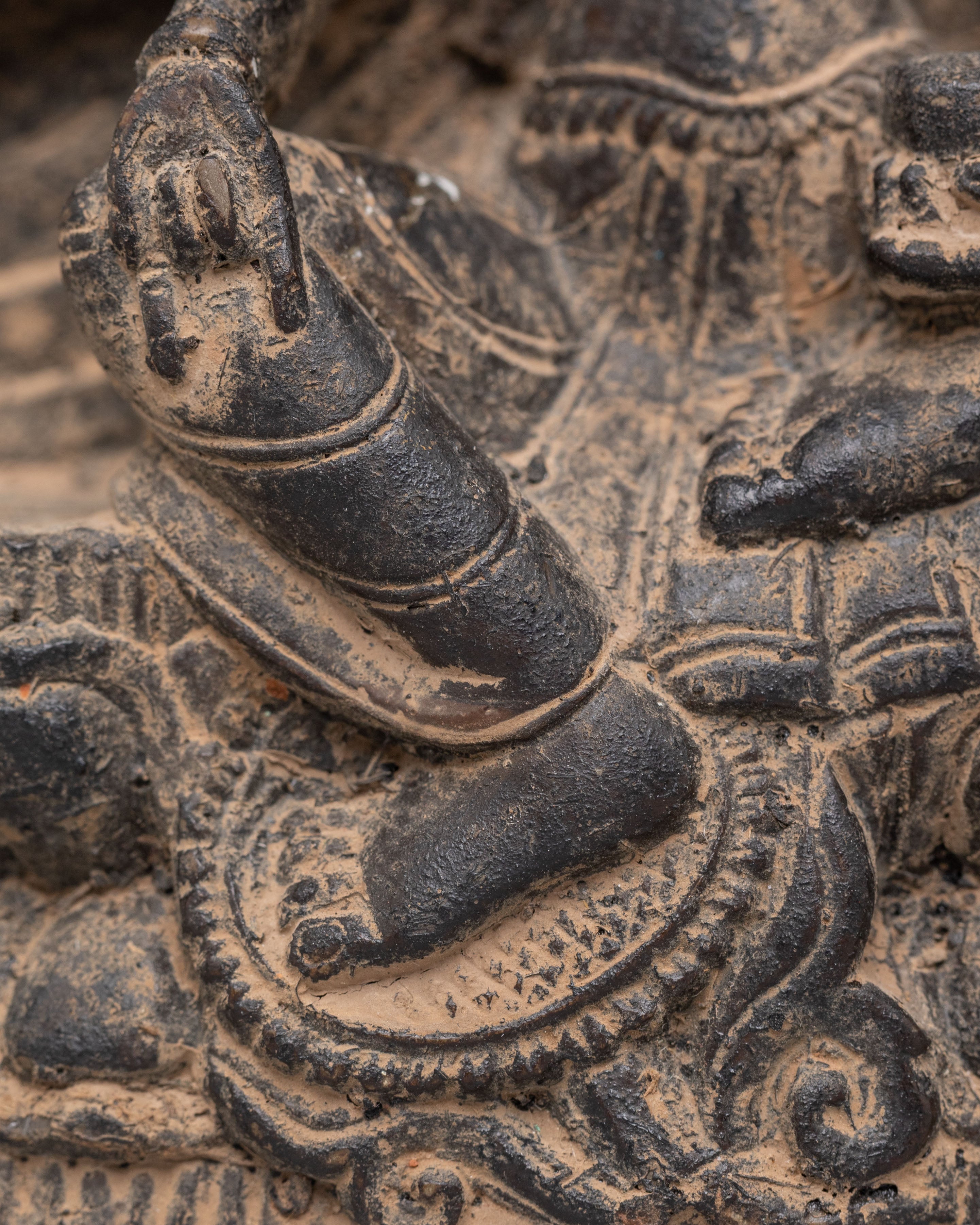 Traditional Vasudhara Wealth Deity Statue | Tibetan Stone Sculpture