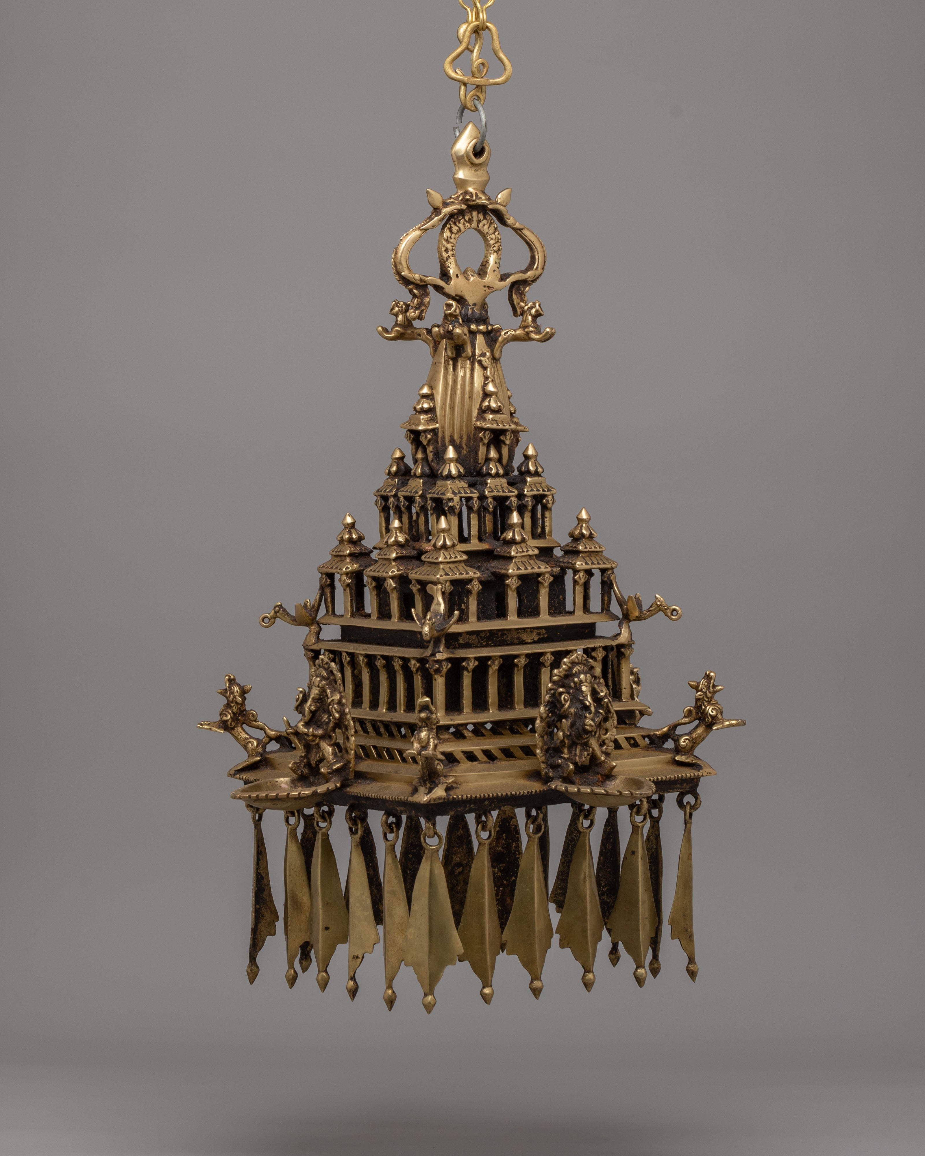Handcrafted Hanging Stupa Dalucha | Tibetan Buddhist Decor