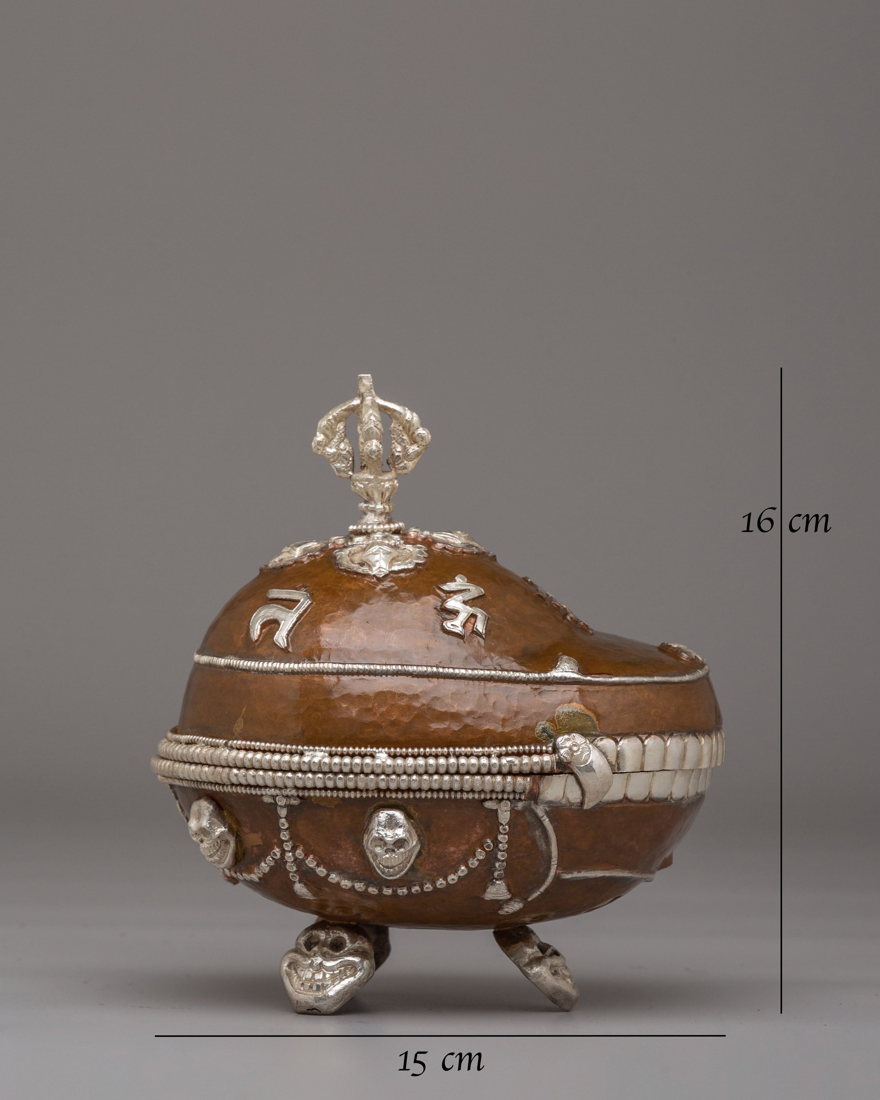 Traditional Kapala for Ritual | Sacred Tibetan Skull Cup for Ceremonies