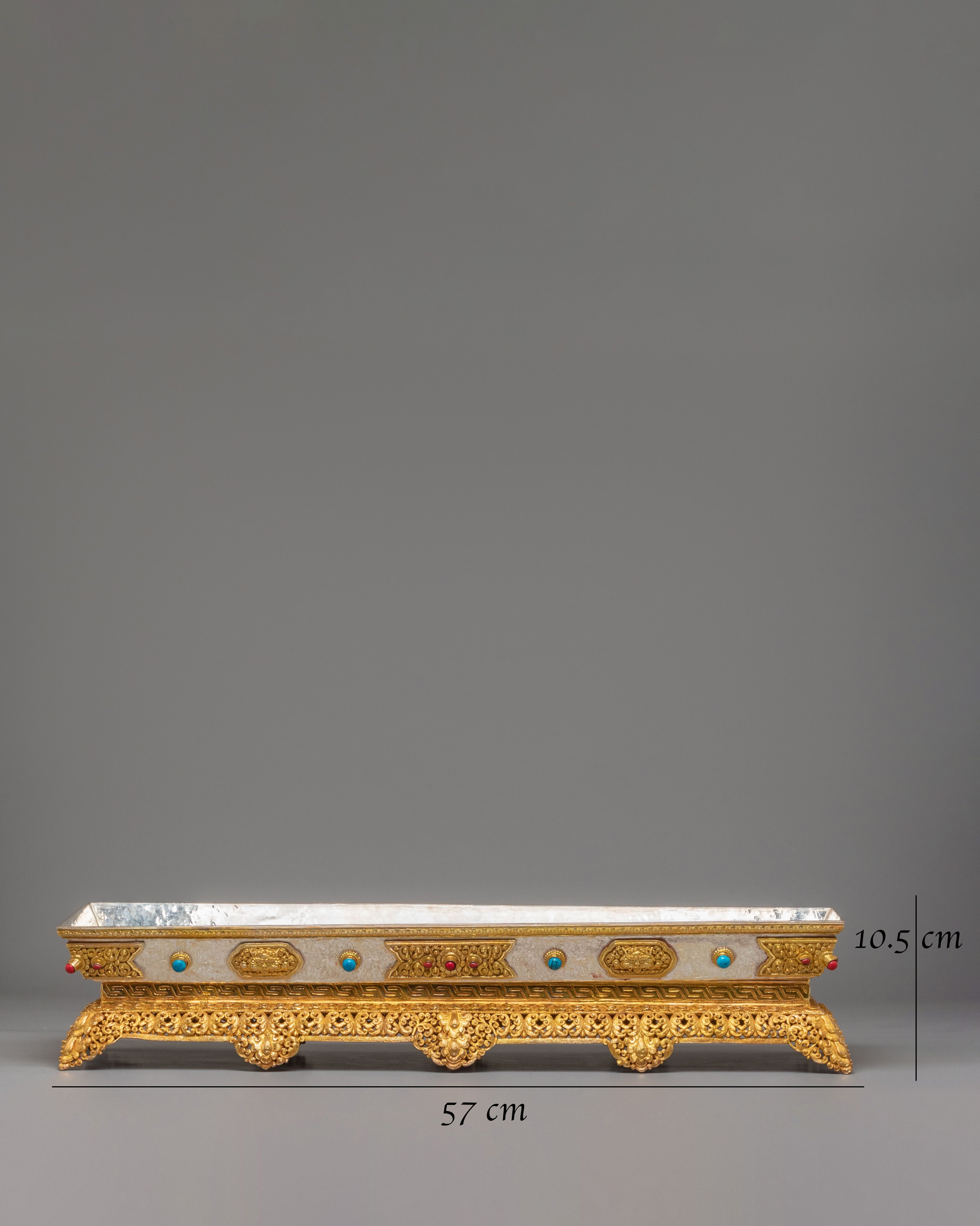 Spiritual Himalayan Offering Tray | Sacred Tibetan Altar Art