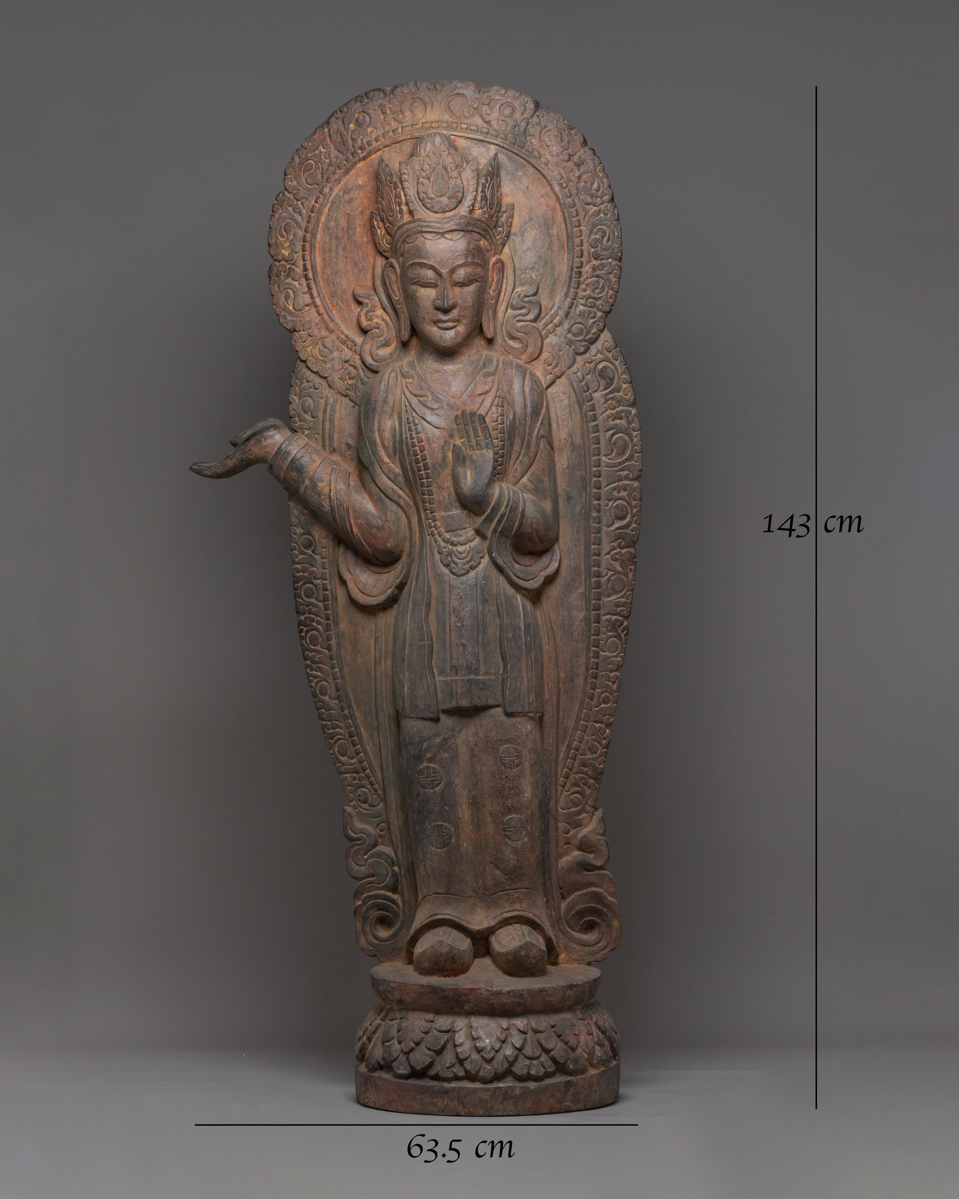 Divine Tara Compassion Statue | Hand-Carved Wooden Art