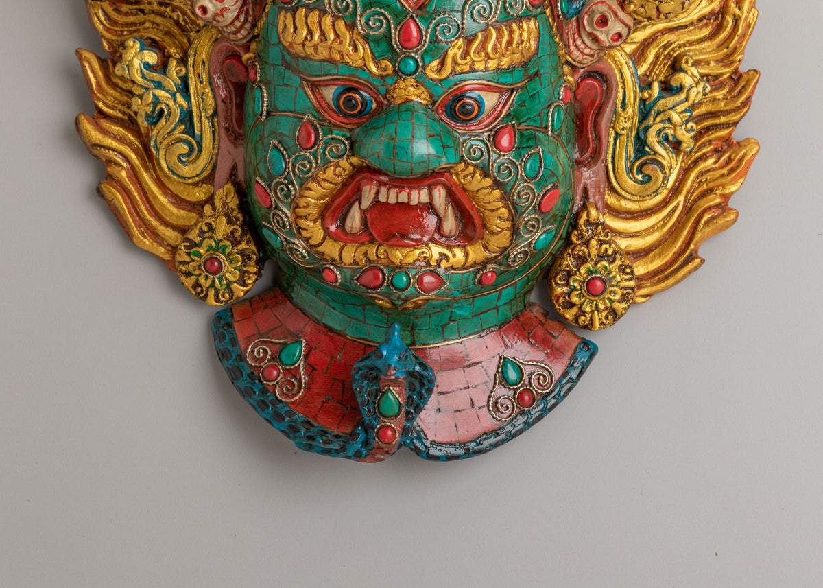 Ritual Mahakal Wall Hanging | Tibetan Buddhist Protector Decor
