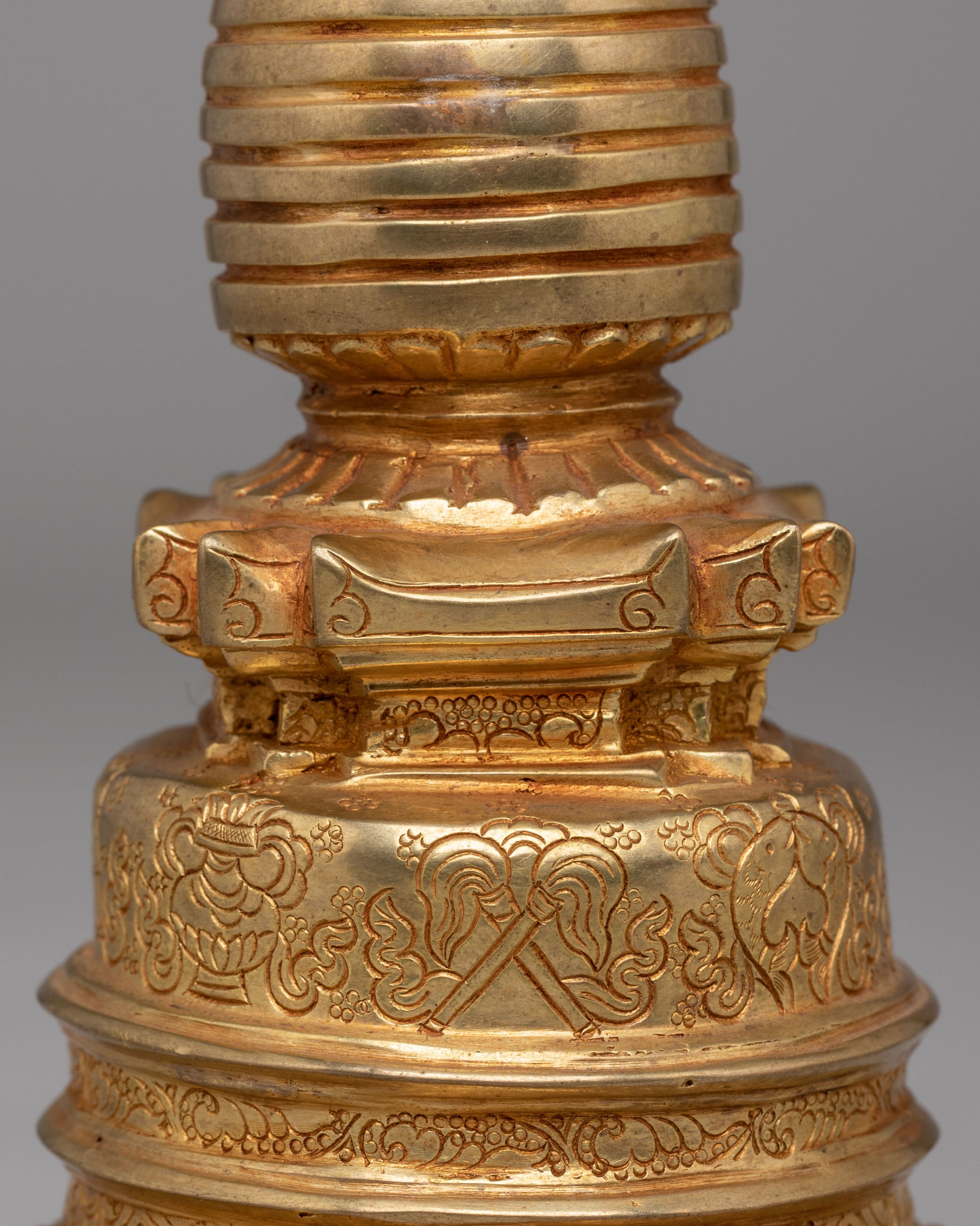 Buddhist Ritual Kadampa Stupa | Tibetan Sacred Sculpture