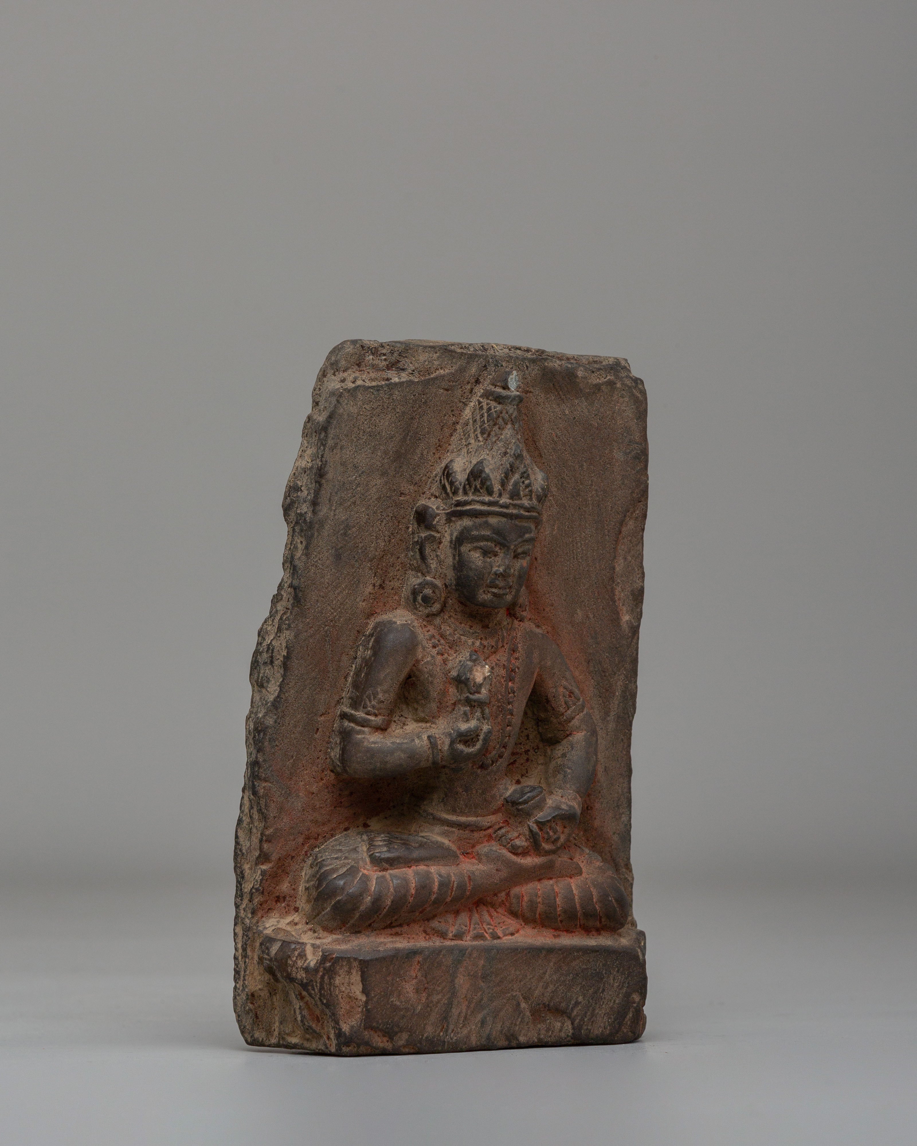 Spiritual Vajrasattva Deity Sculpture | Buddhist Purification Deity Art
